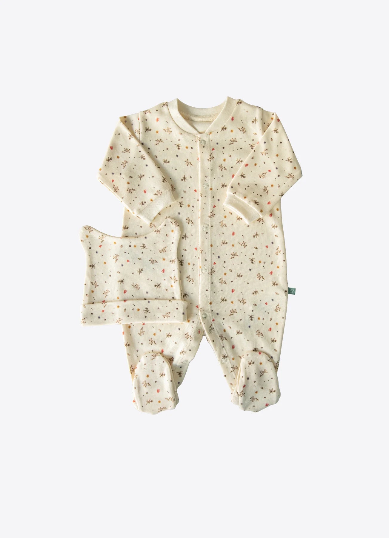 Organisk Baby sovedress med lue