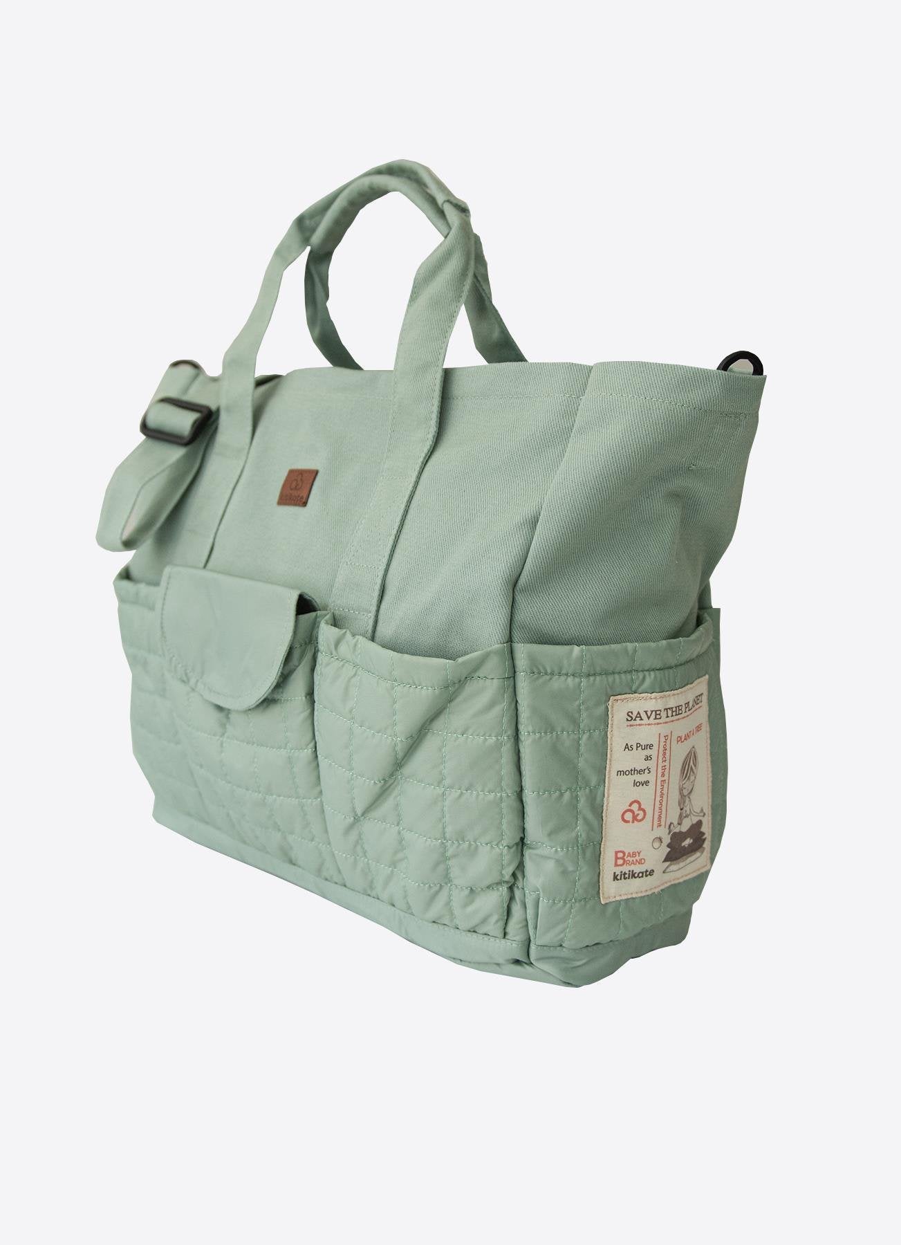 Veske med flere lommer, mintgrønn (s27026)