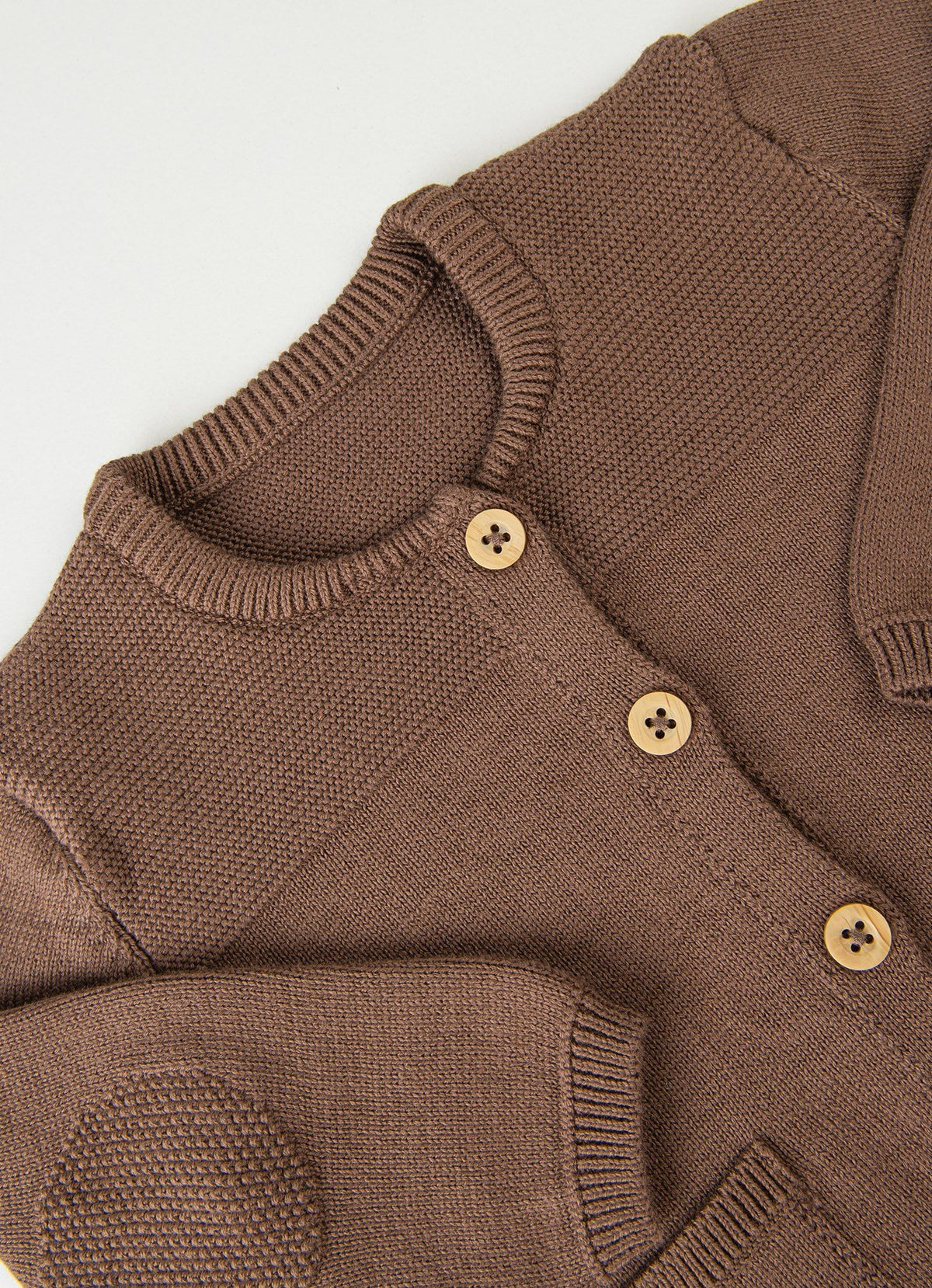 Erin Strikket Cardigan Brun