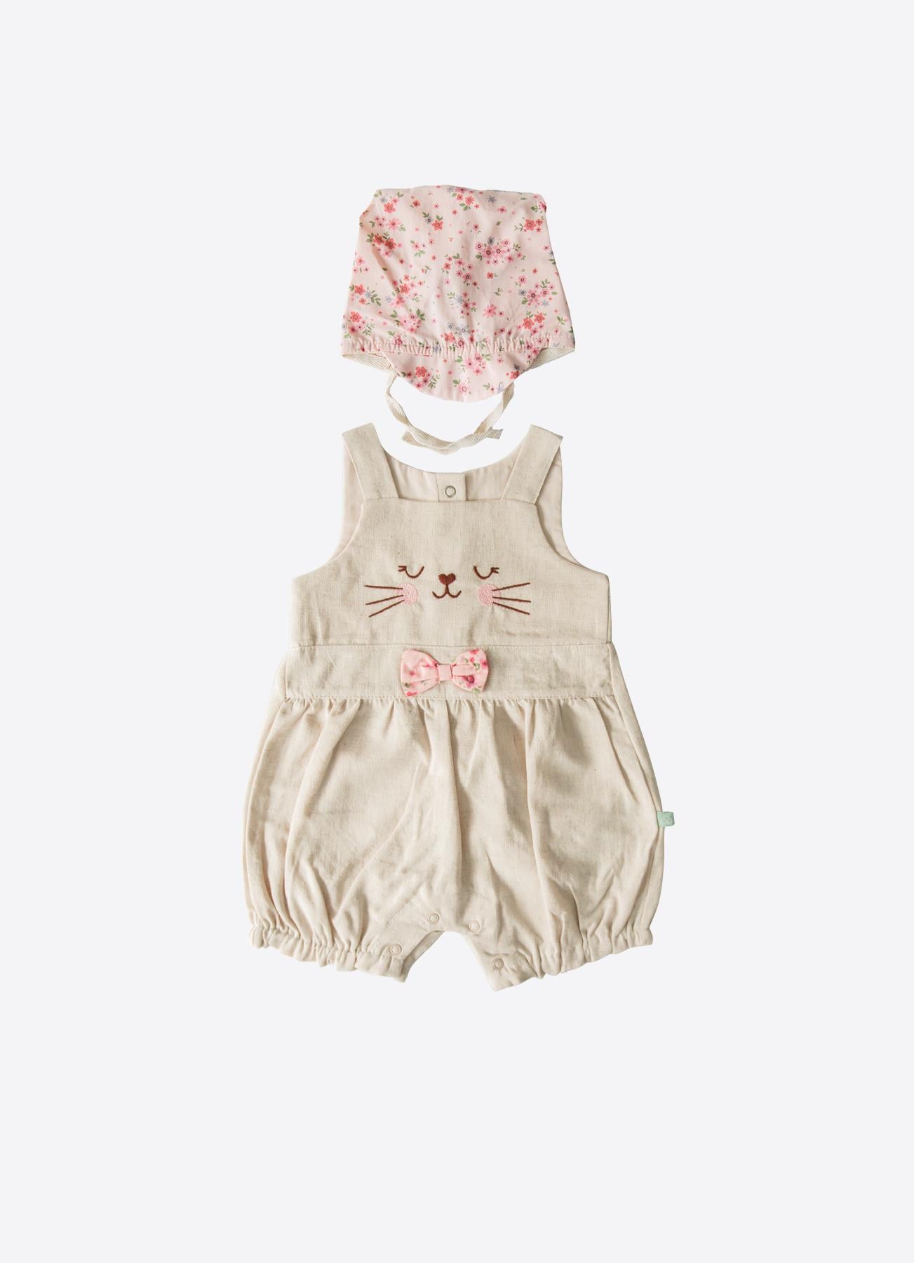 Ginger Hat Shorts Overall Beige
