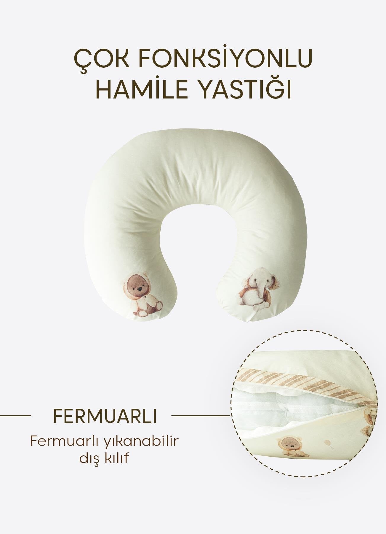 My Bestie Multifunksjonell Graviditetspute - NATURLIG