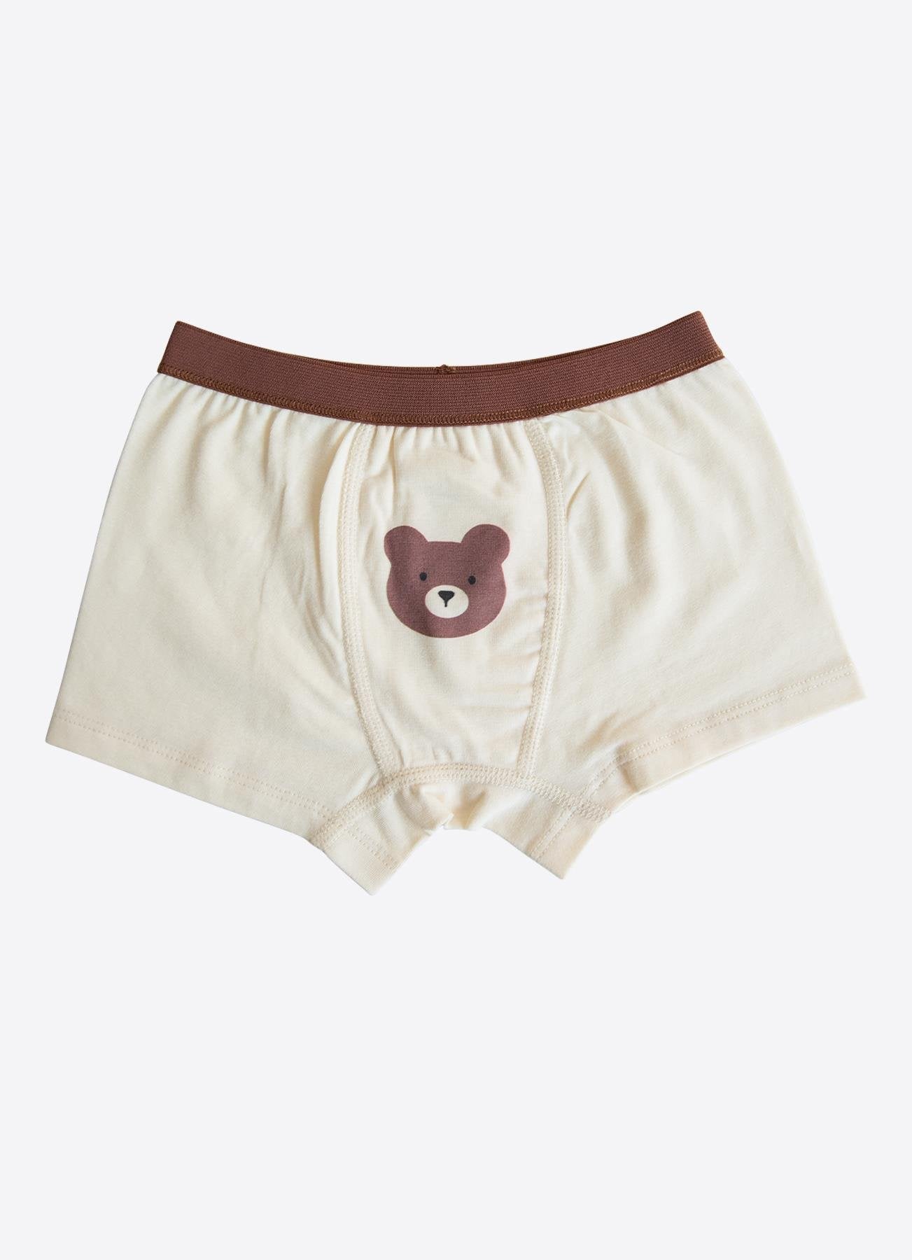 Organic Bear 3-pakning boksershorts brun
