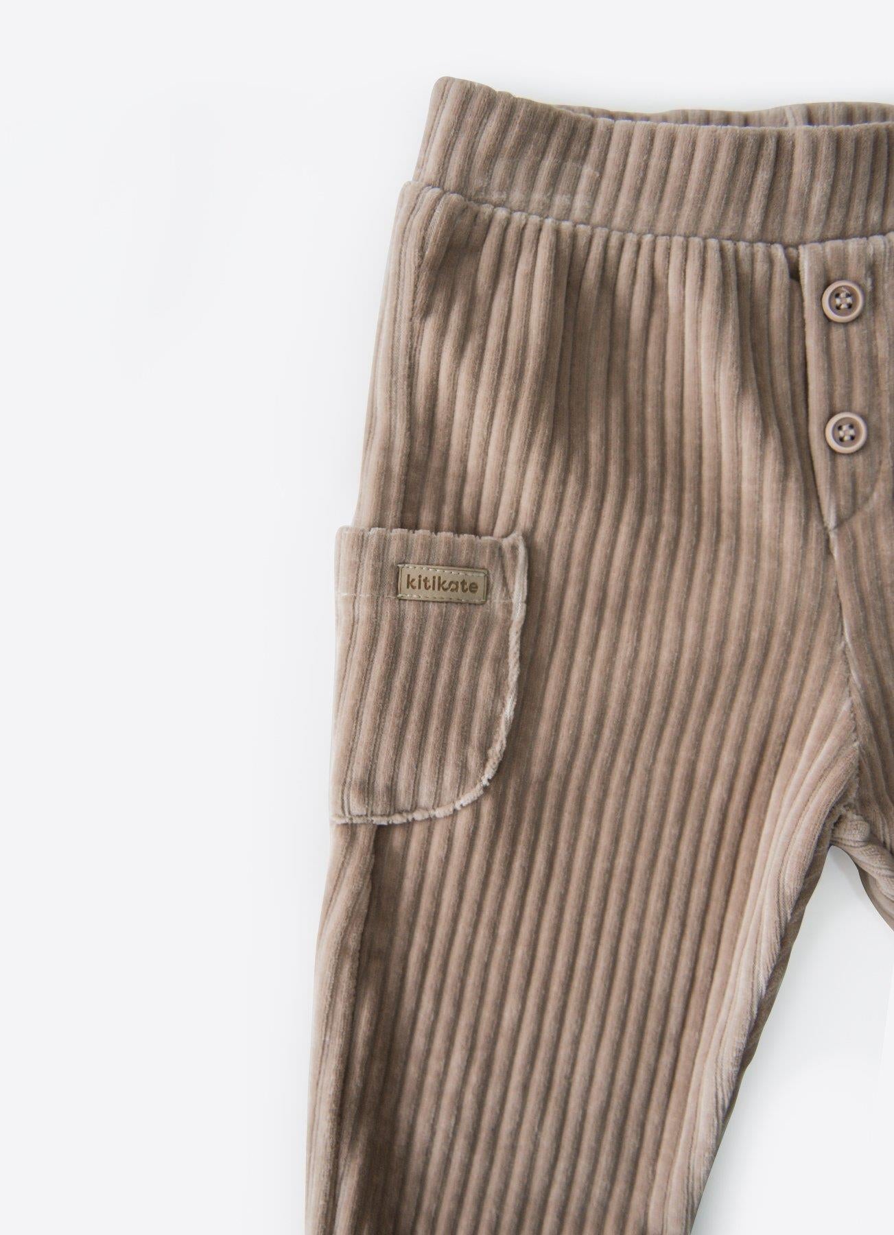 Økologisk Dosse Velvet Bukser - BEIGE