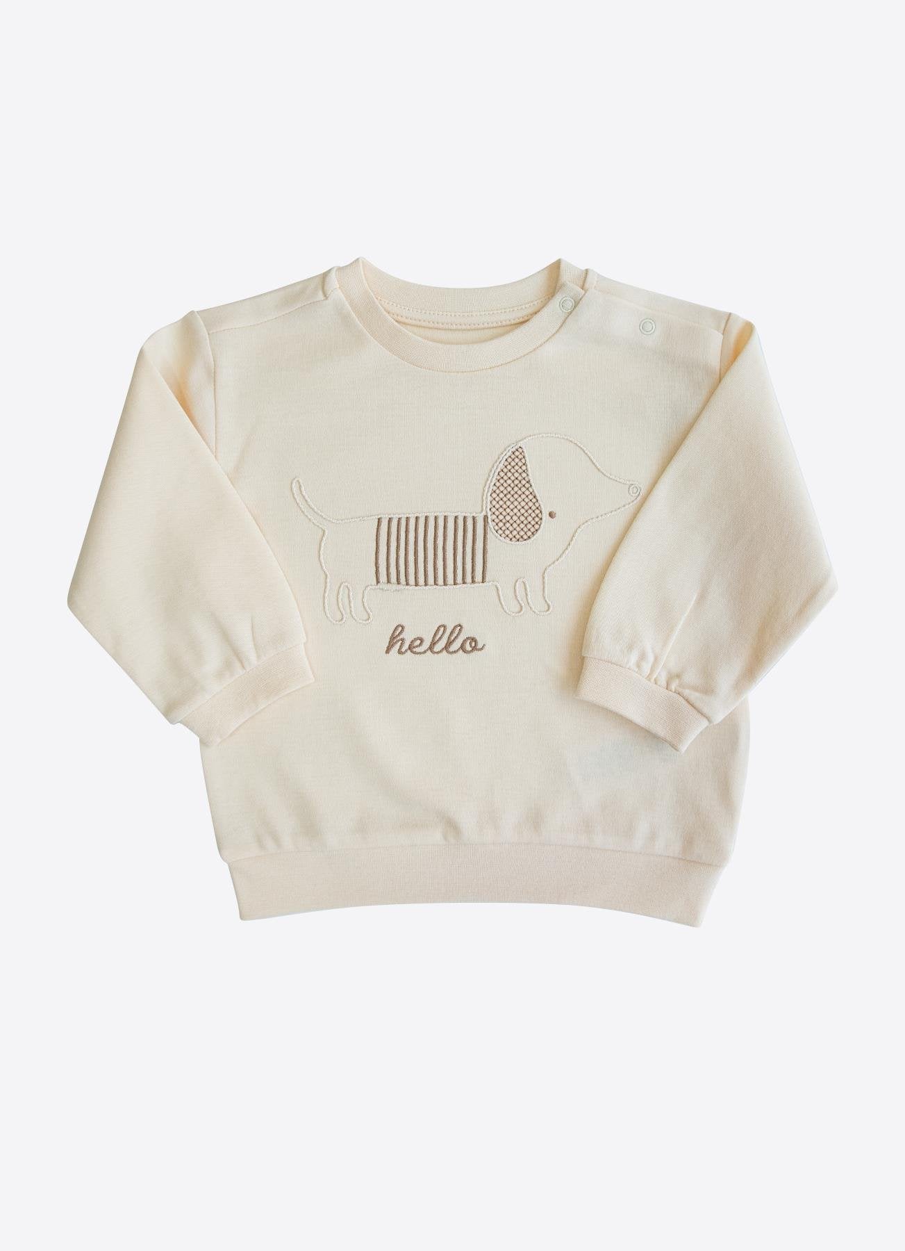 Organisk Elvis 2-delt sett beige