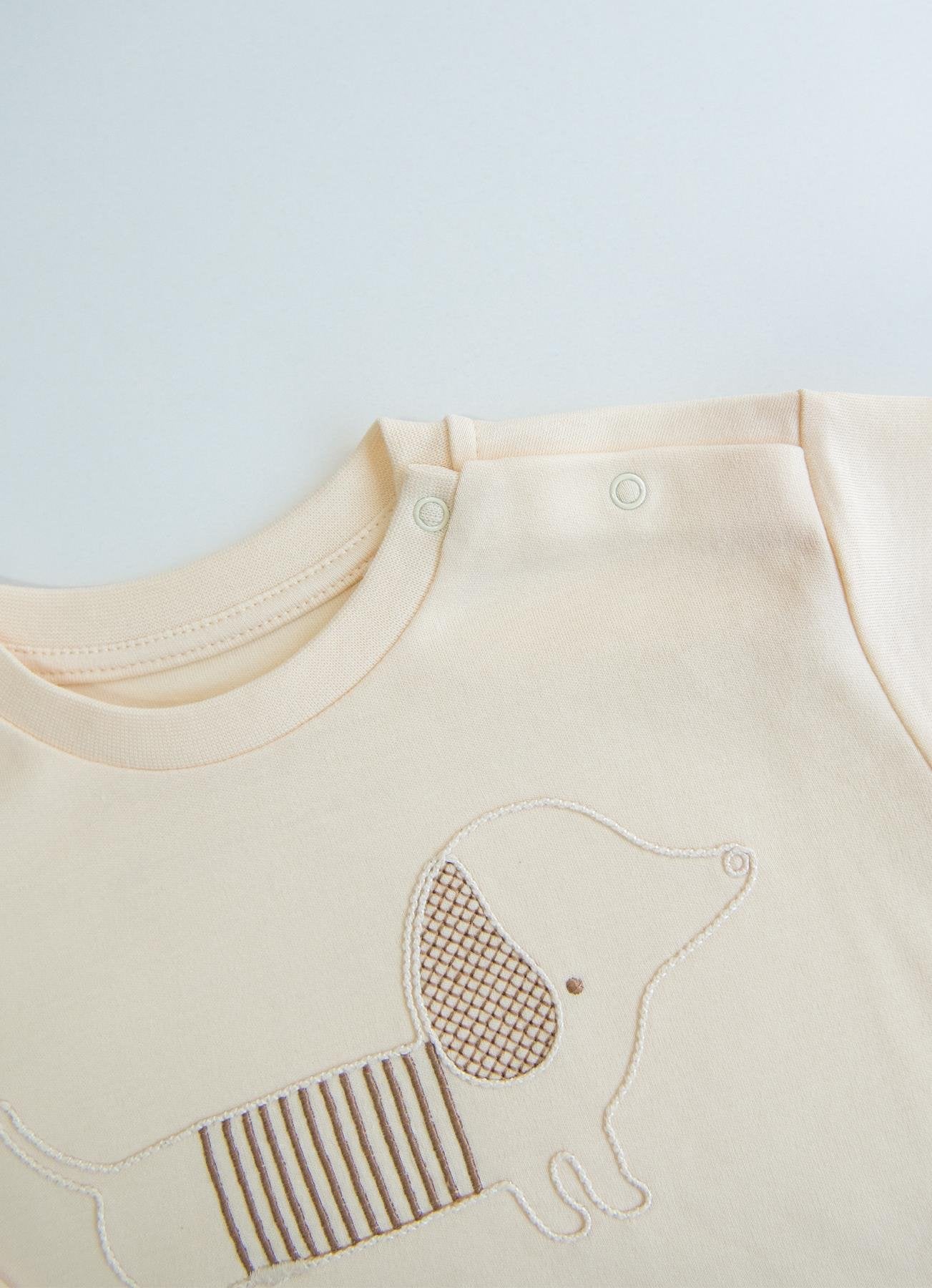 Organisk Elvis 2-delt sett beige