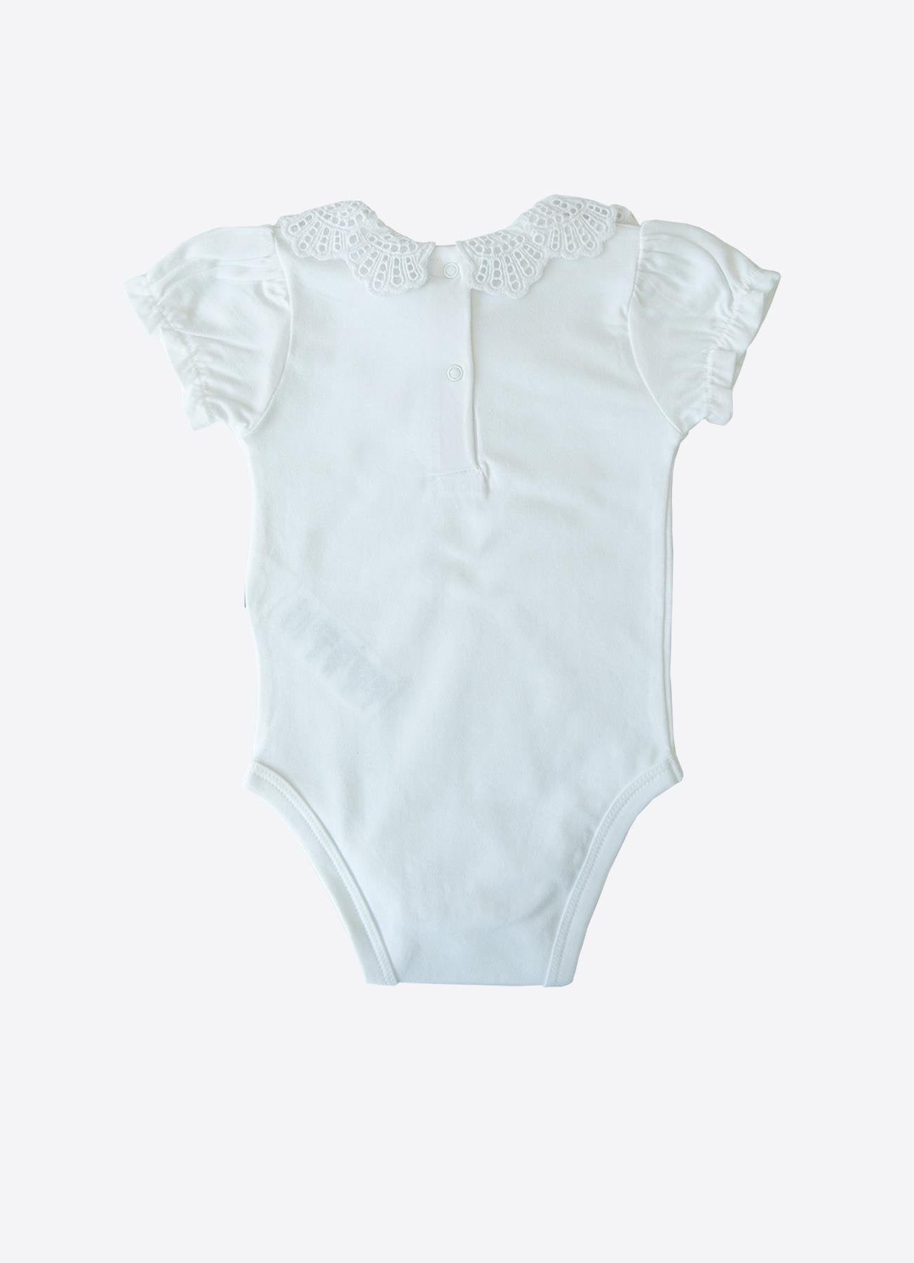 Organic Fantasy Kortermet Bodysuit Hvit