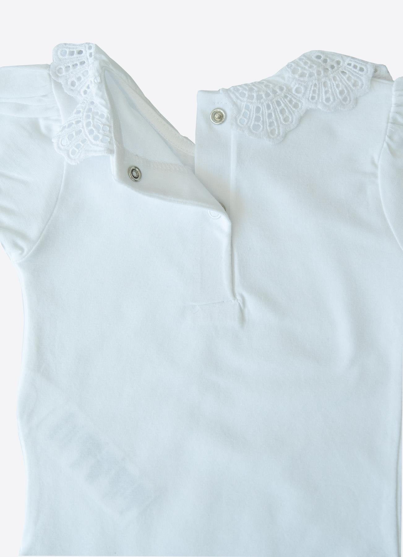 Organic Fantasy Kortermet Bodysuit Hvit