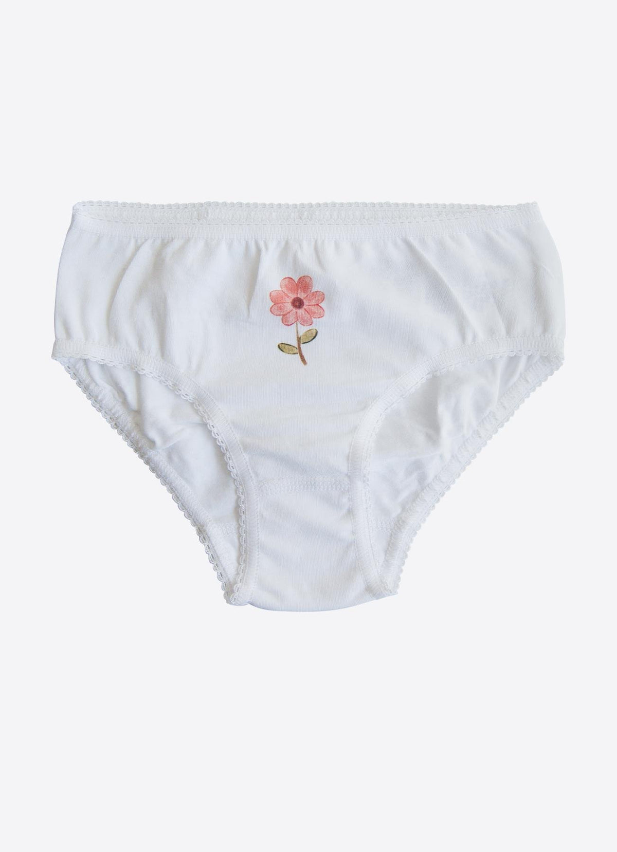 Organic Flowers 3-pakning truser oransje