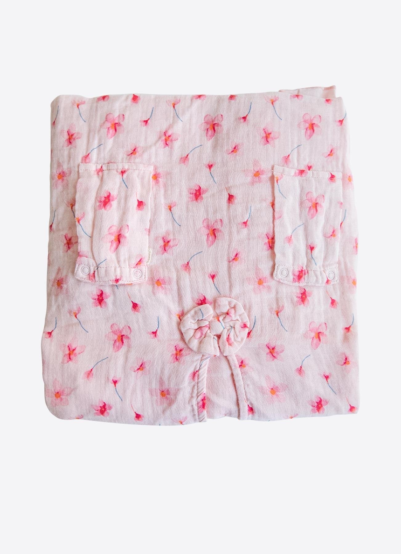 Organik Flowers Barnevogntrekk Rosa
