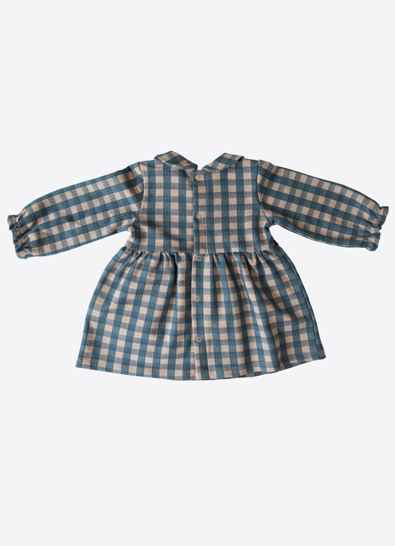 Økologisk Little Farmer-kjole marineblå