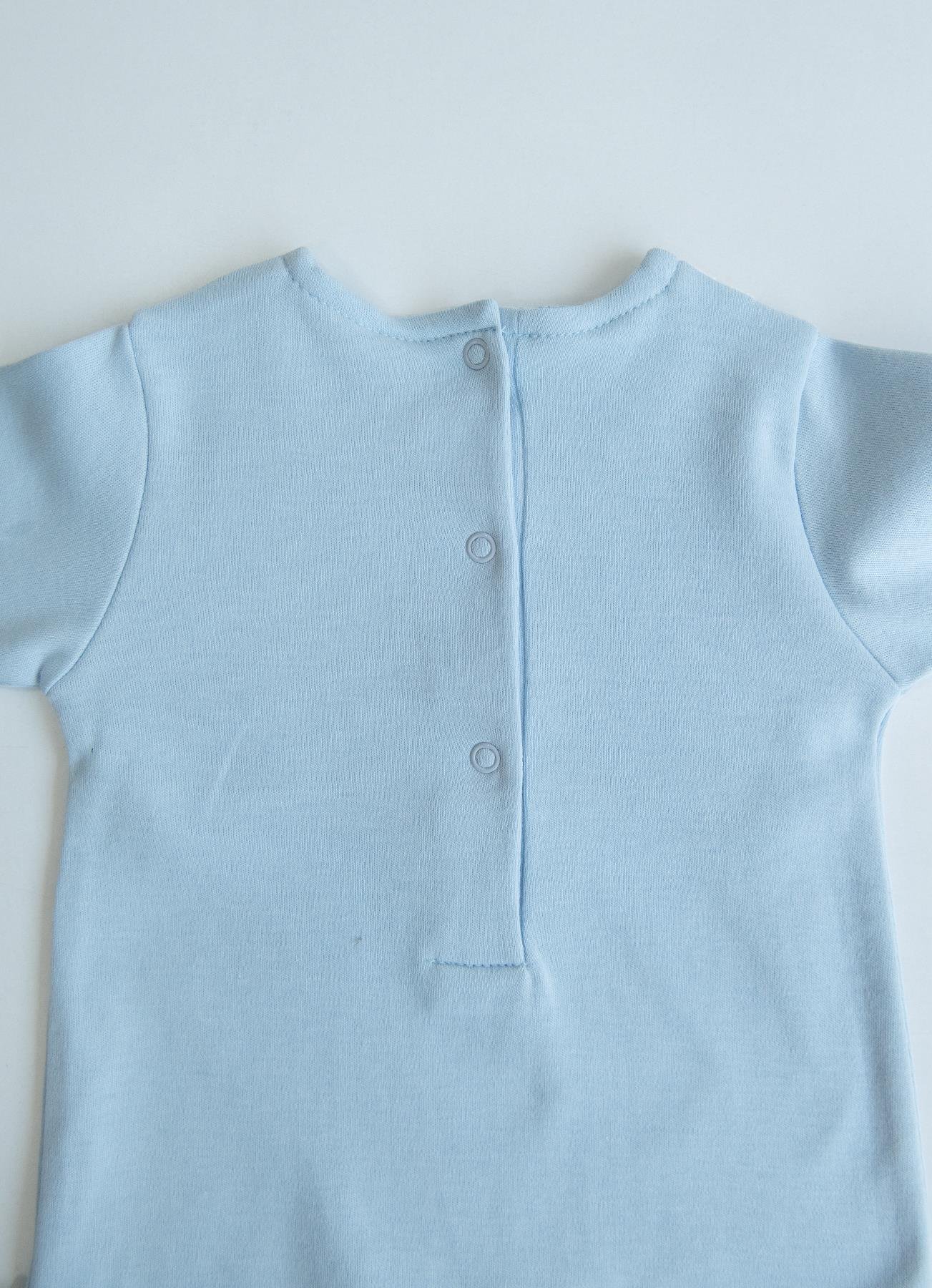 Økologisk My Toy-lue og -kjeledress i blått
