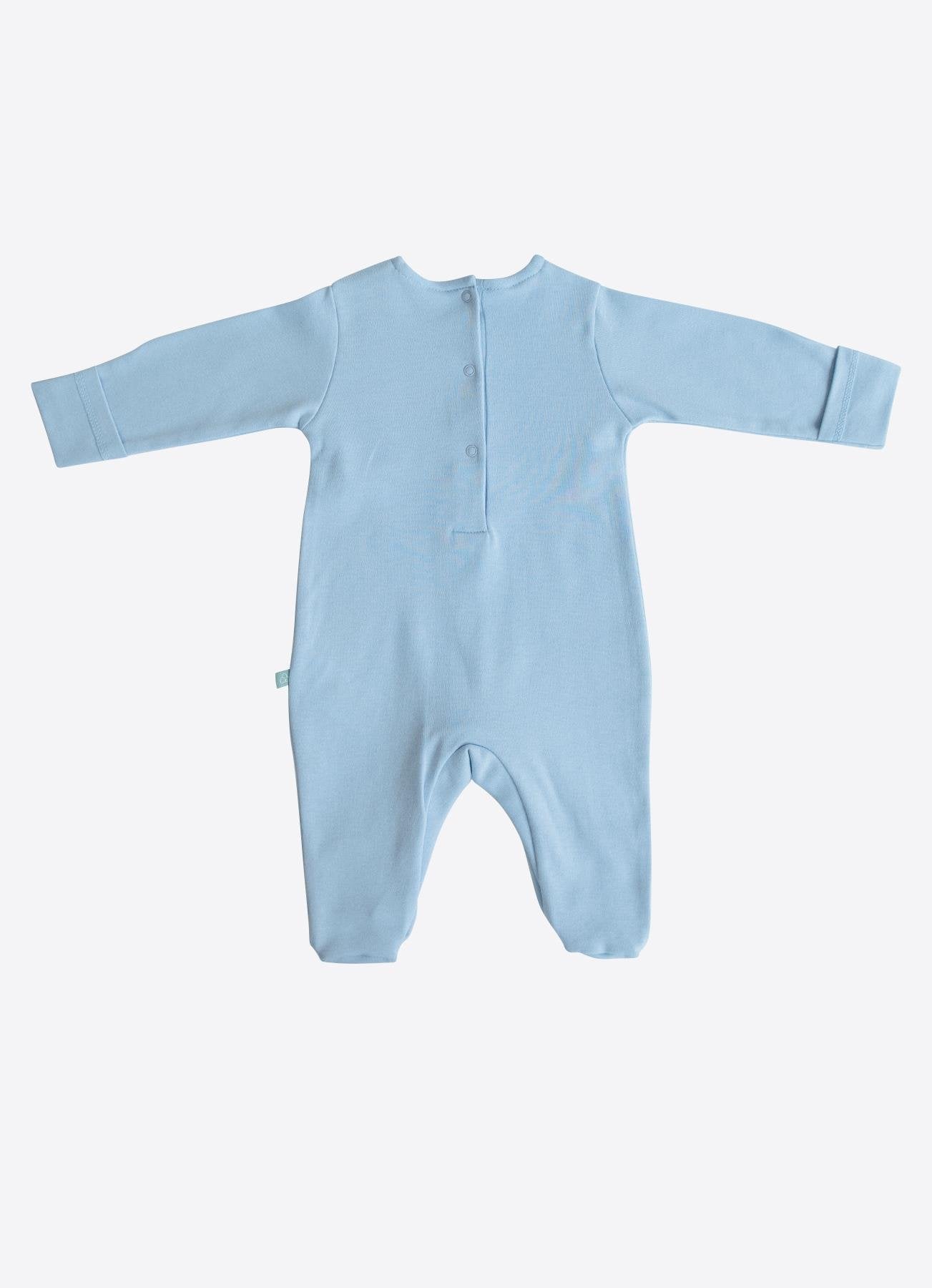 Økologisk My Toy-lue og -kjeledress i blått