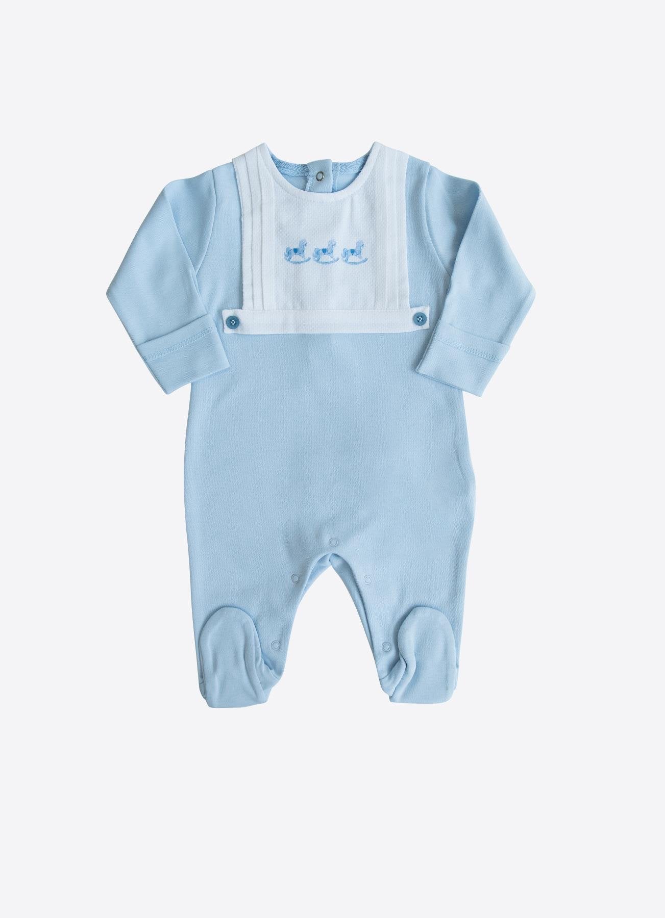 Økologisk My Toy-lue og -kjeledress i blått