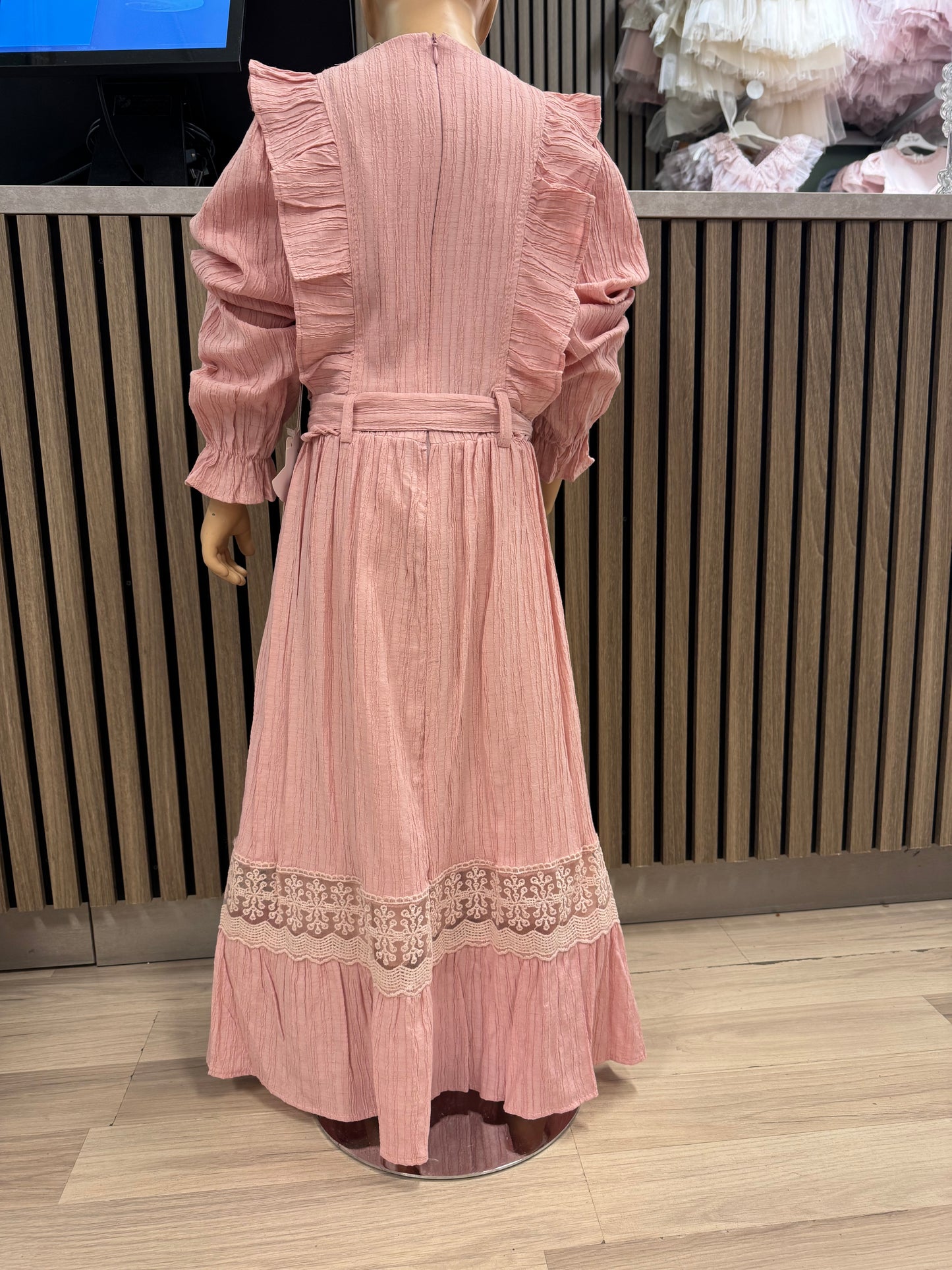 Tivido Kjole Rose, Beige og Hvitt