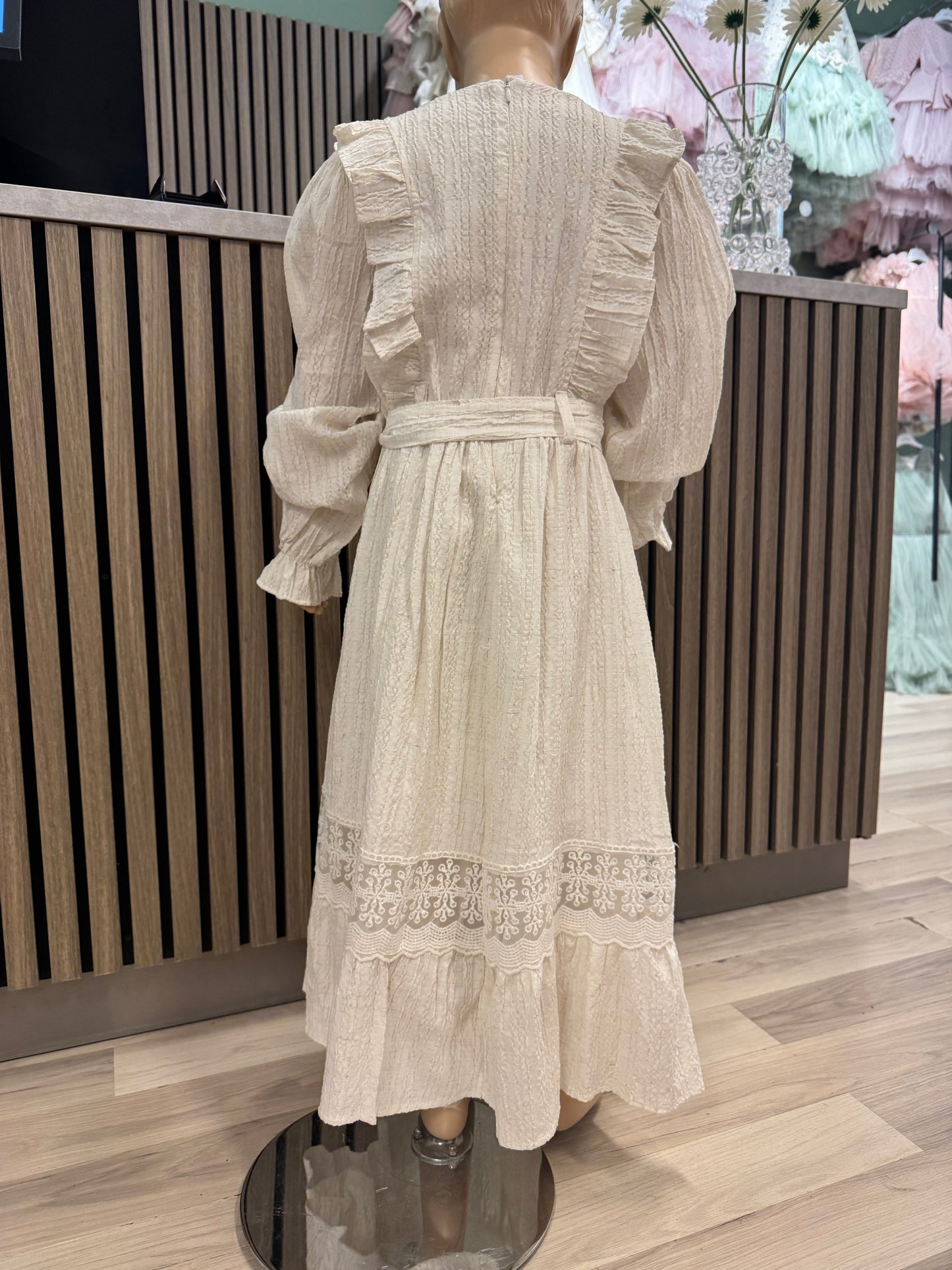 Tivido Kjole Rose, Beige og Hvitt