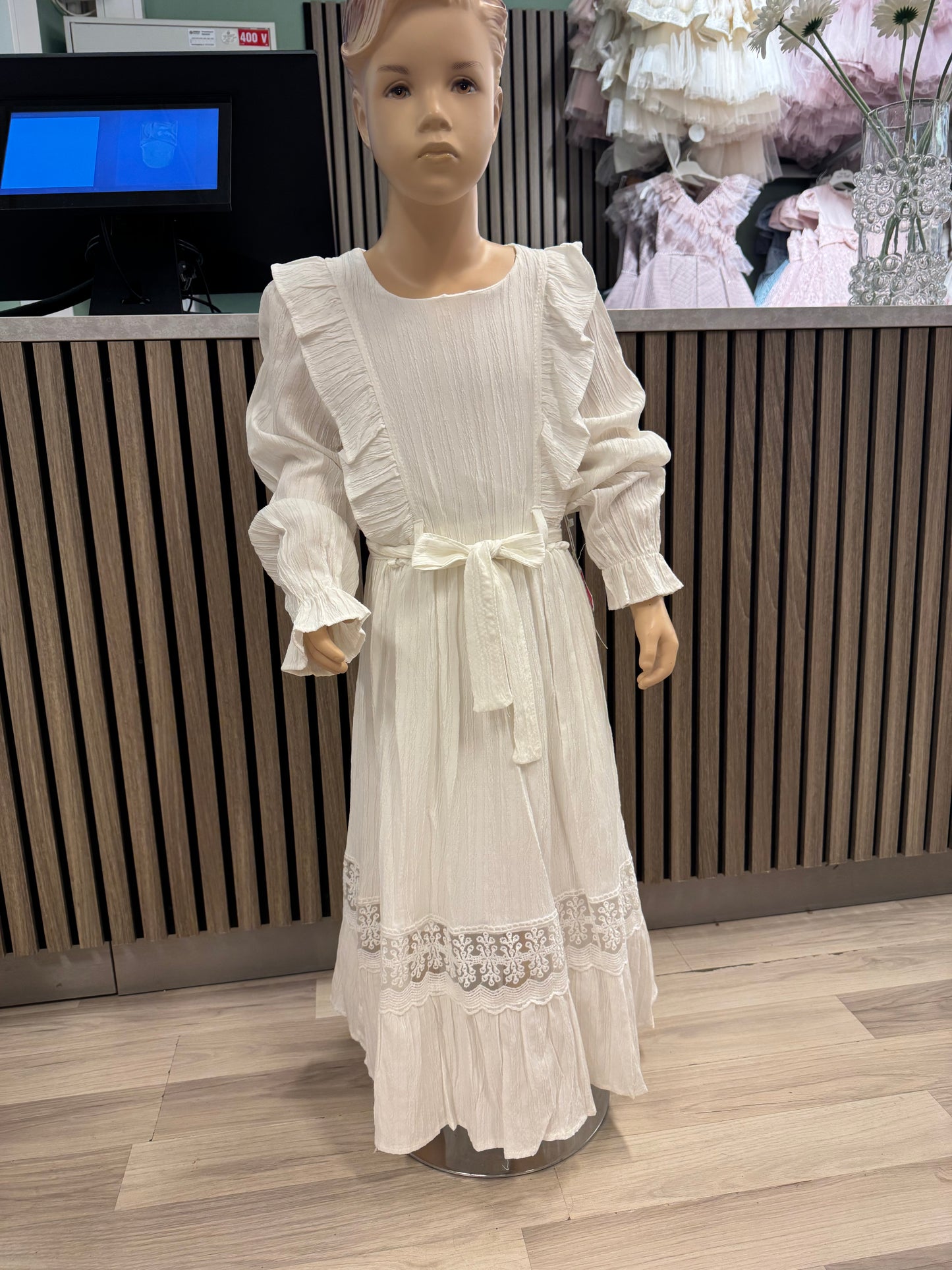Tivido Kjole Rose, Beige og Hvitt