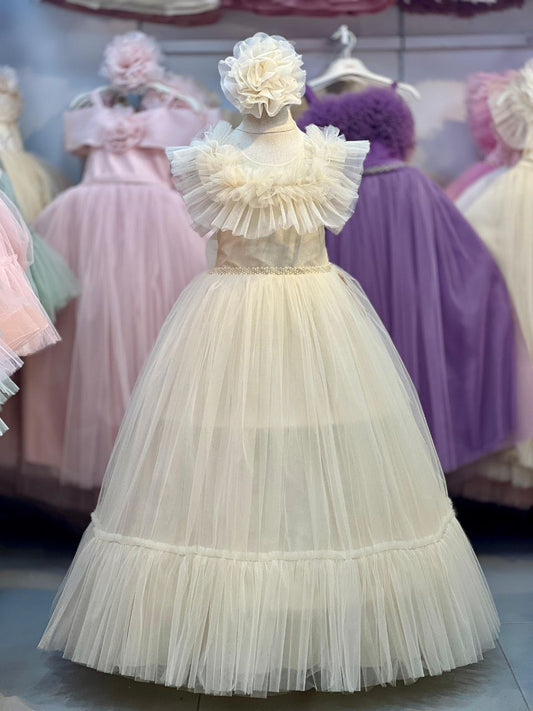 Elegant tyllkjole i natural