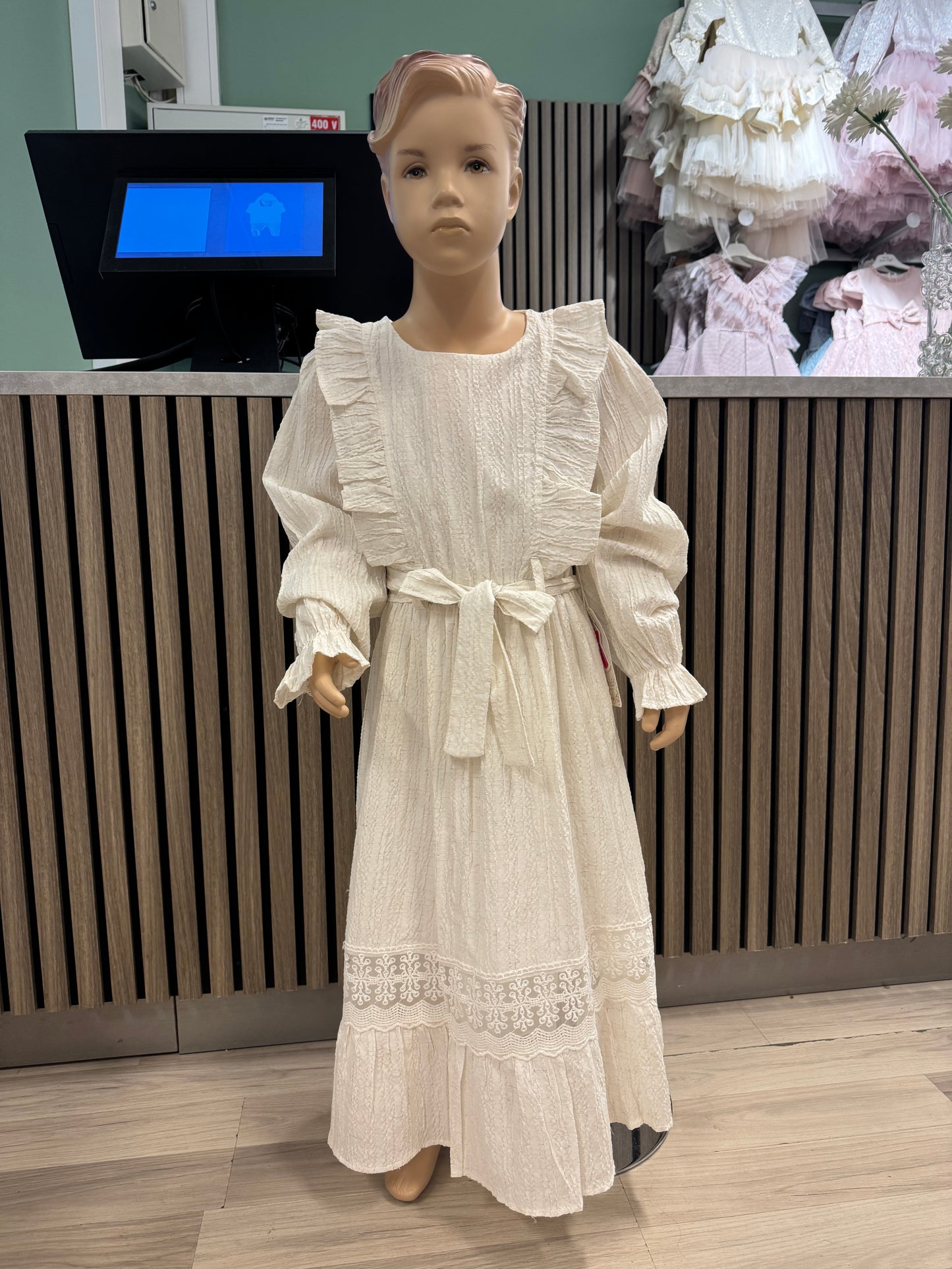 Tivido Kjole Rose, Beige og Hvitt