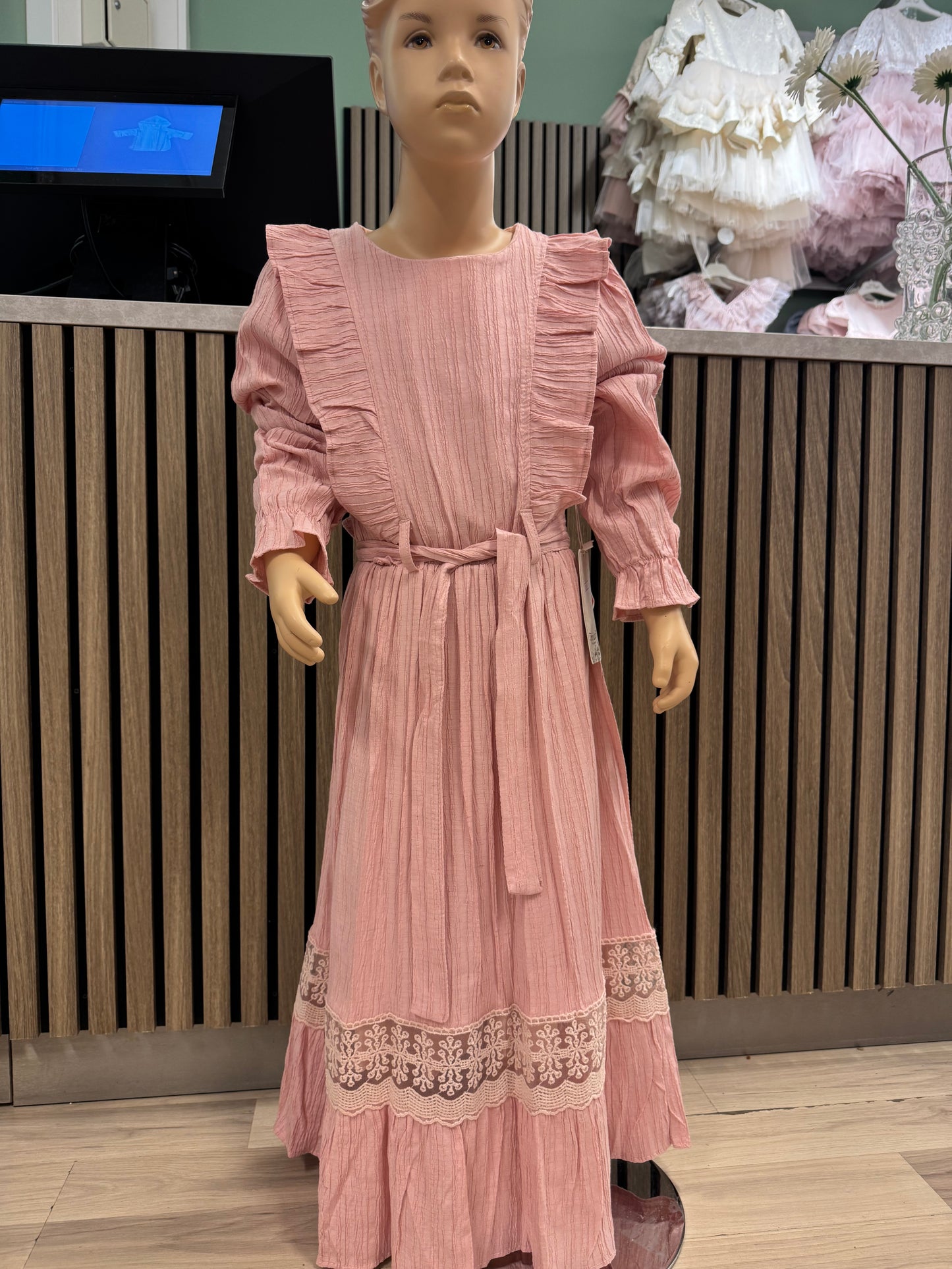 Tivido Kjole Rose, Beige og Hvitt