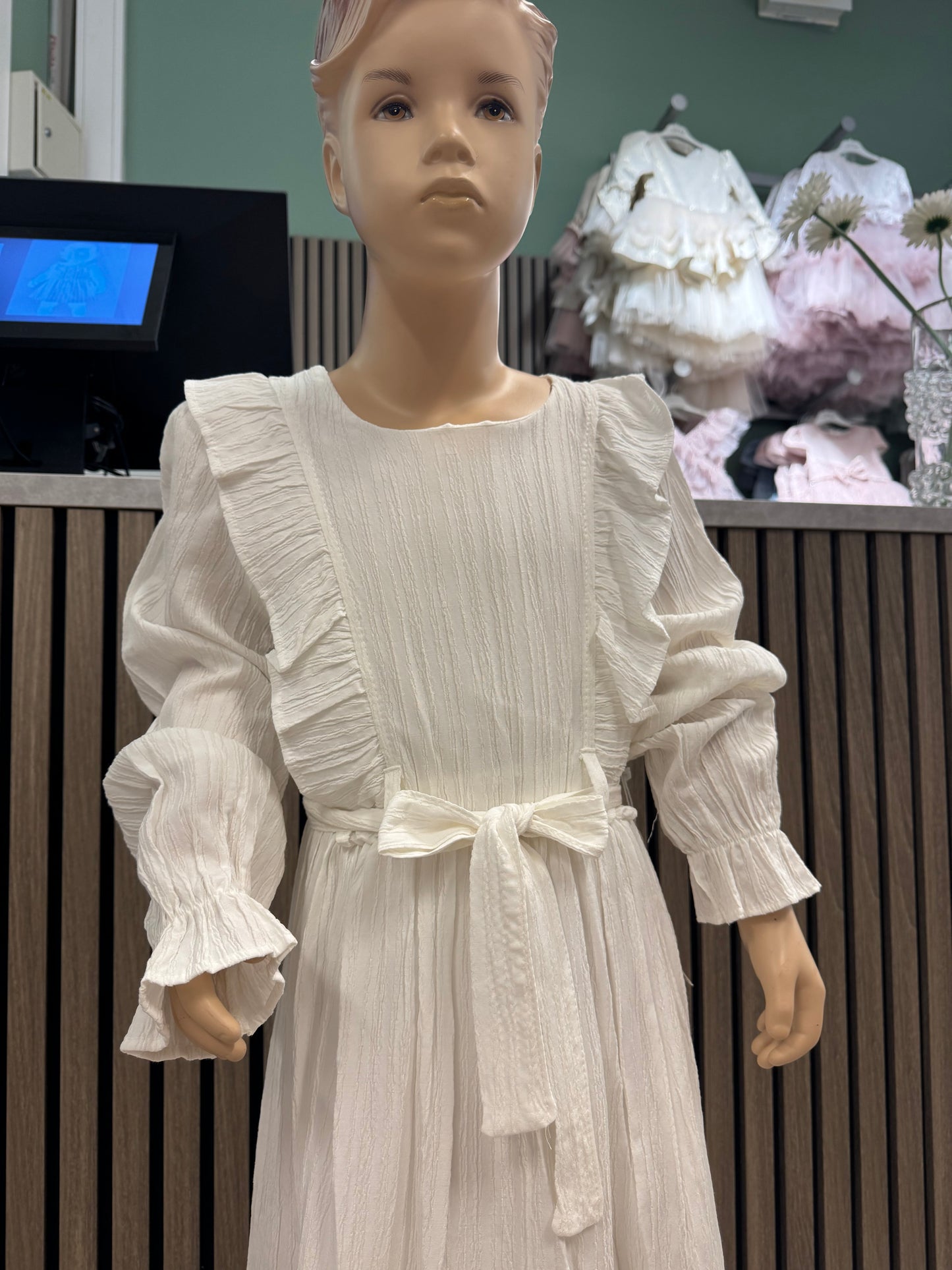 Tivido Kjole Rose, Beige og Hvitt