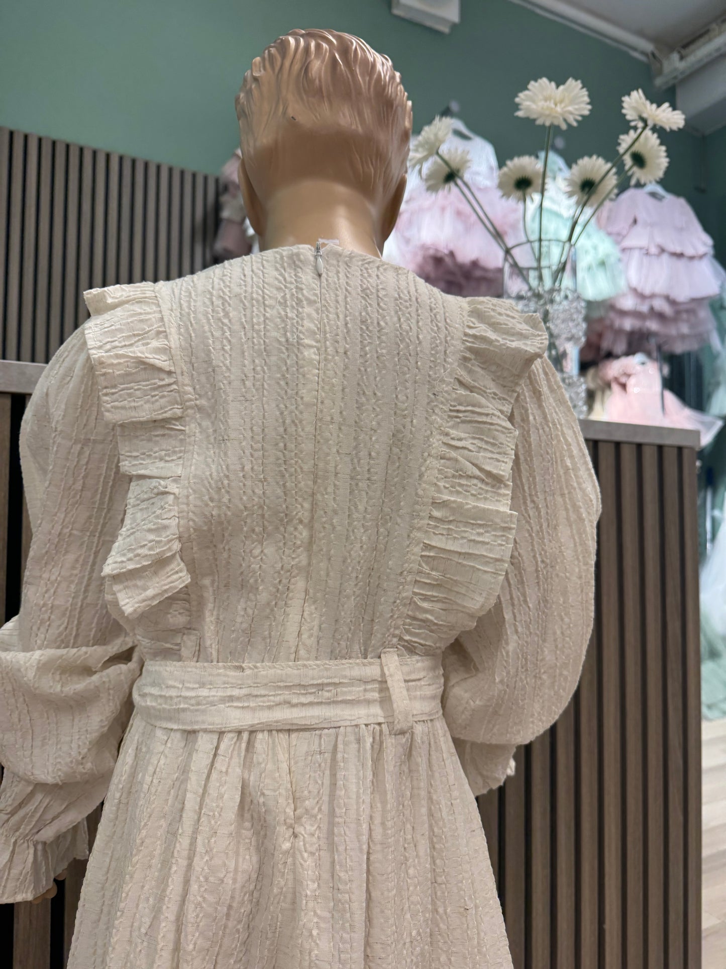 Tivido Kjole Rose, Beige og Hvitt