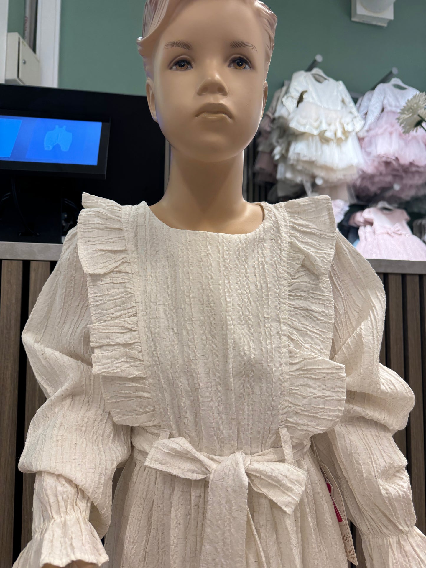 Tivido Kjole Rose, Beige og Hvitt