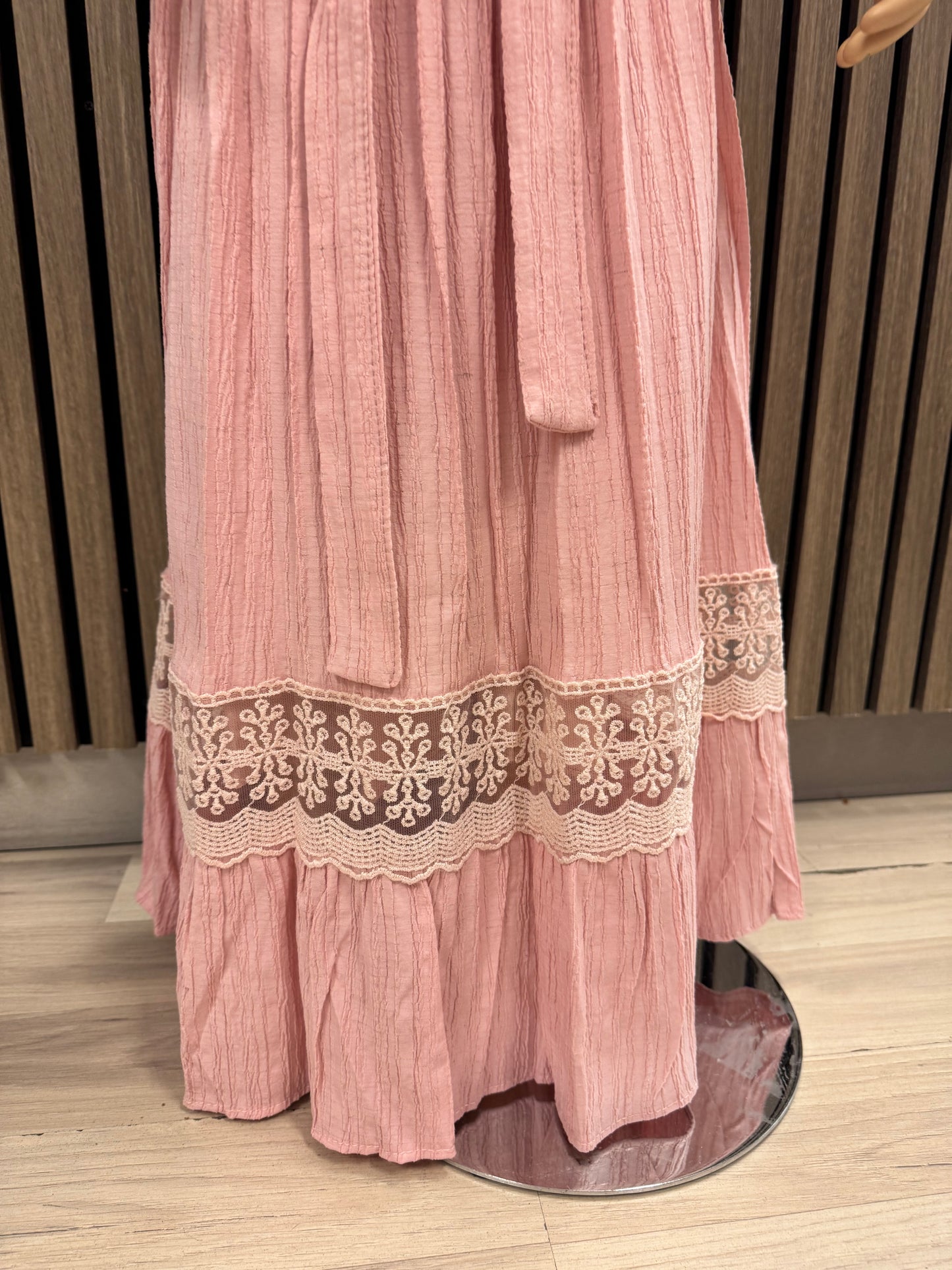 Tivido Kjole Rose, Beige og Hvitt