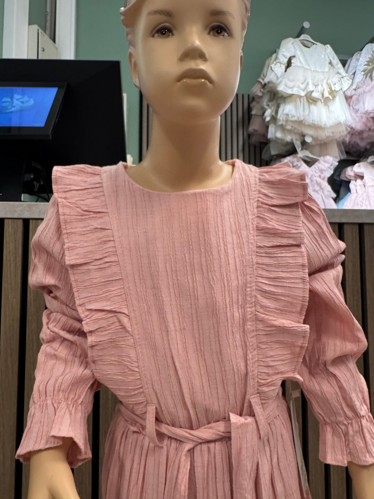 Tivido Kjole Rose, Beige og Hvitt