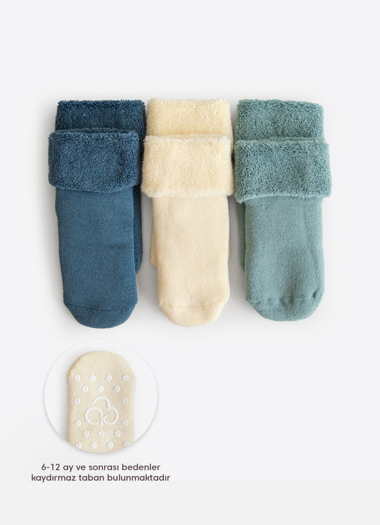 Økologiske Basic 3-pakning Frottésokker