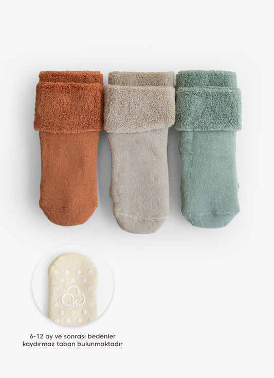 Økologiske Basic 3-pakning Frottésokker