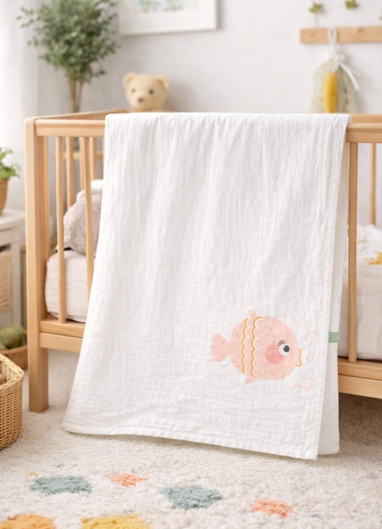 økologisk muslin-teppe s60583