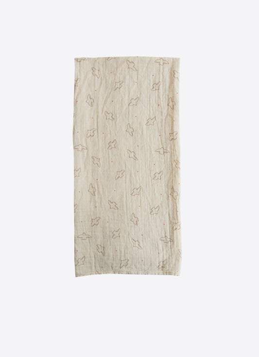 Birdy økologisk muslin-teppe, naturlig S60767
