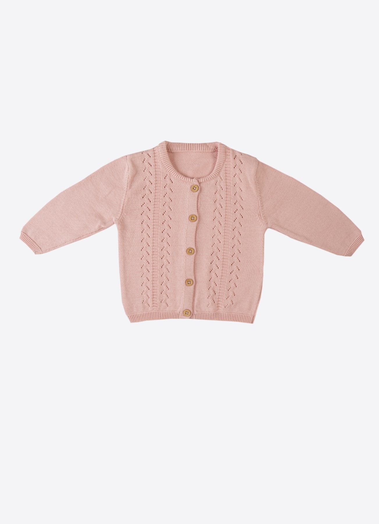 Emma Strikket Cardigan Rosa