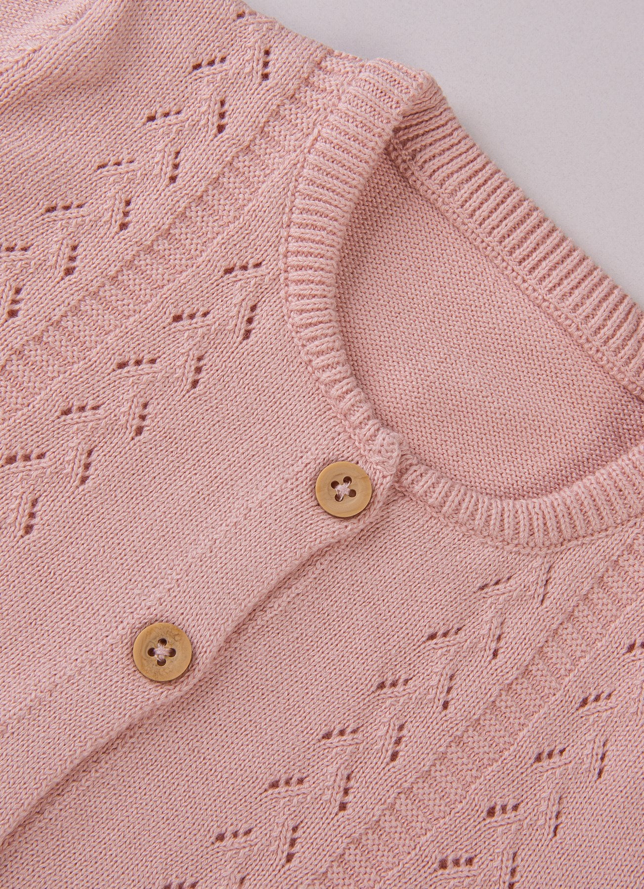 Emma Strikket Cardigan Rosa