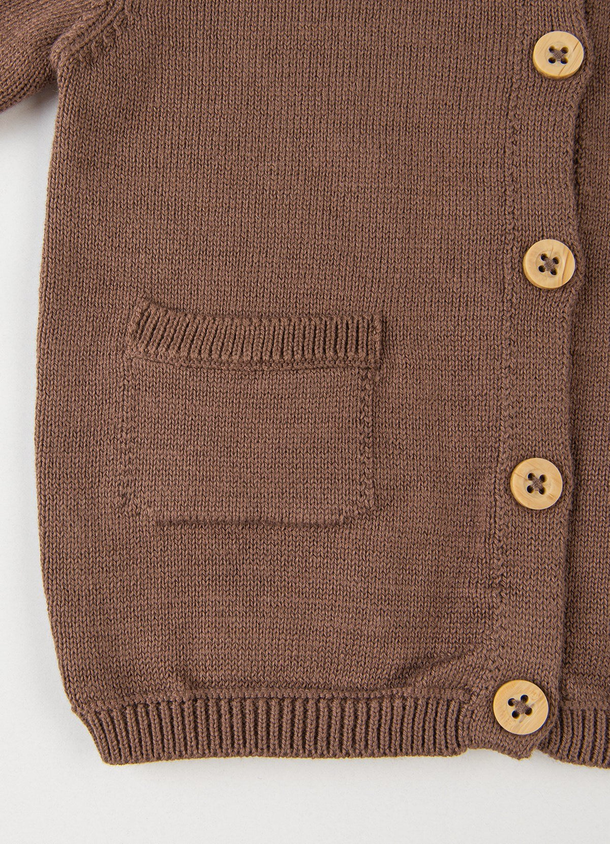 Erin Strikket Cardigan Brun
