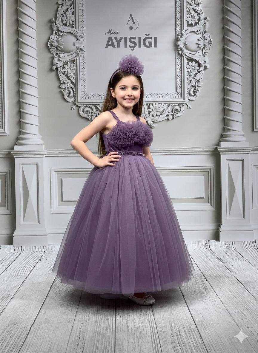 Elegant kjole i lilla