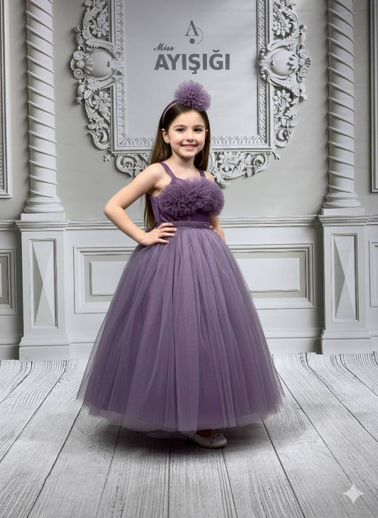 Elegant kjole i lilla