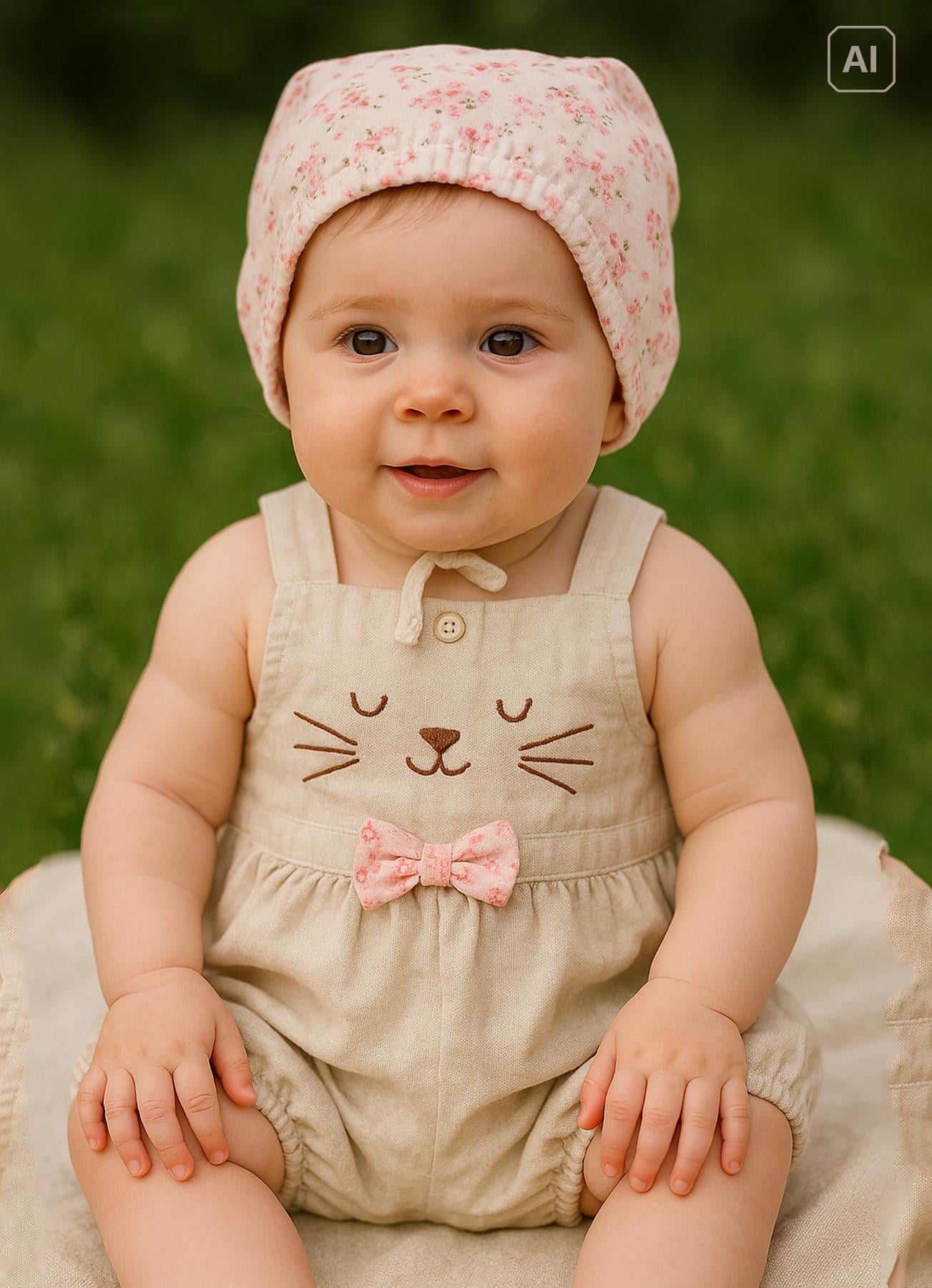 Ginger Hat Shorts Overall Beige