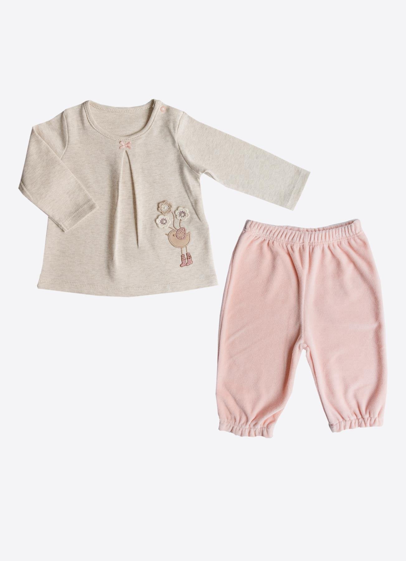 Organisk Ashy 2-delt sett rosa (S60463-ROSA)