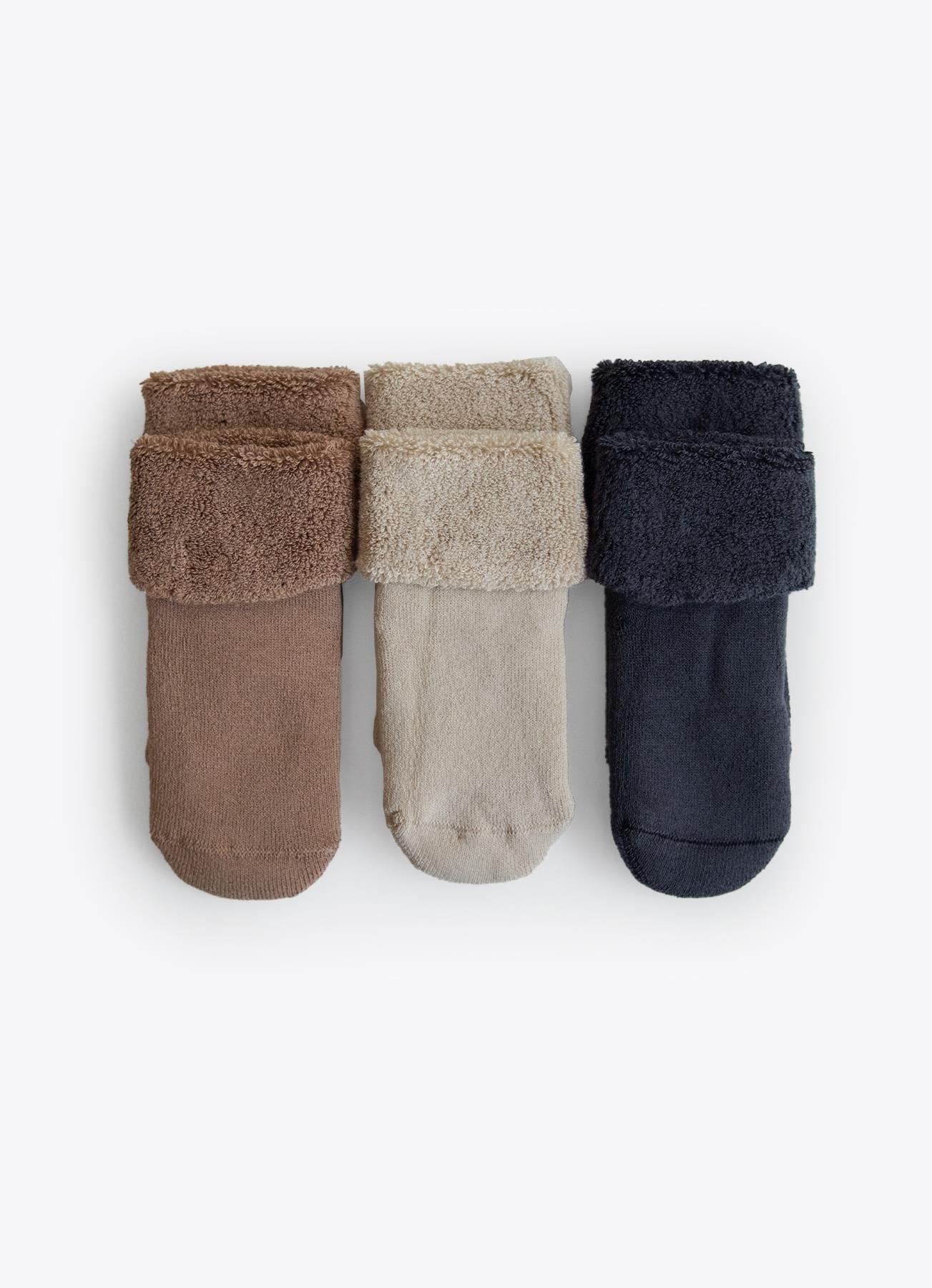 Økologiske Basic 3-pakning Frottésokker Brune