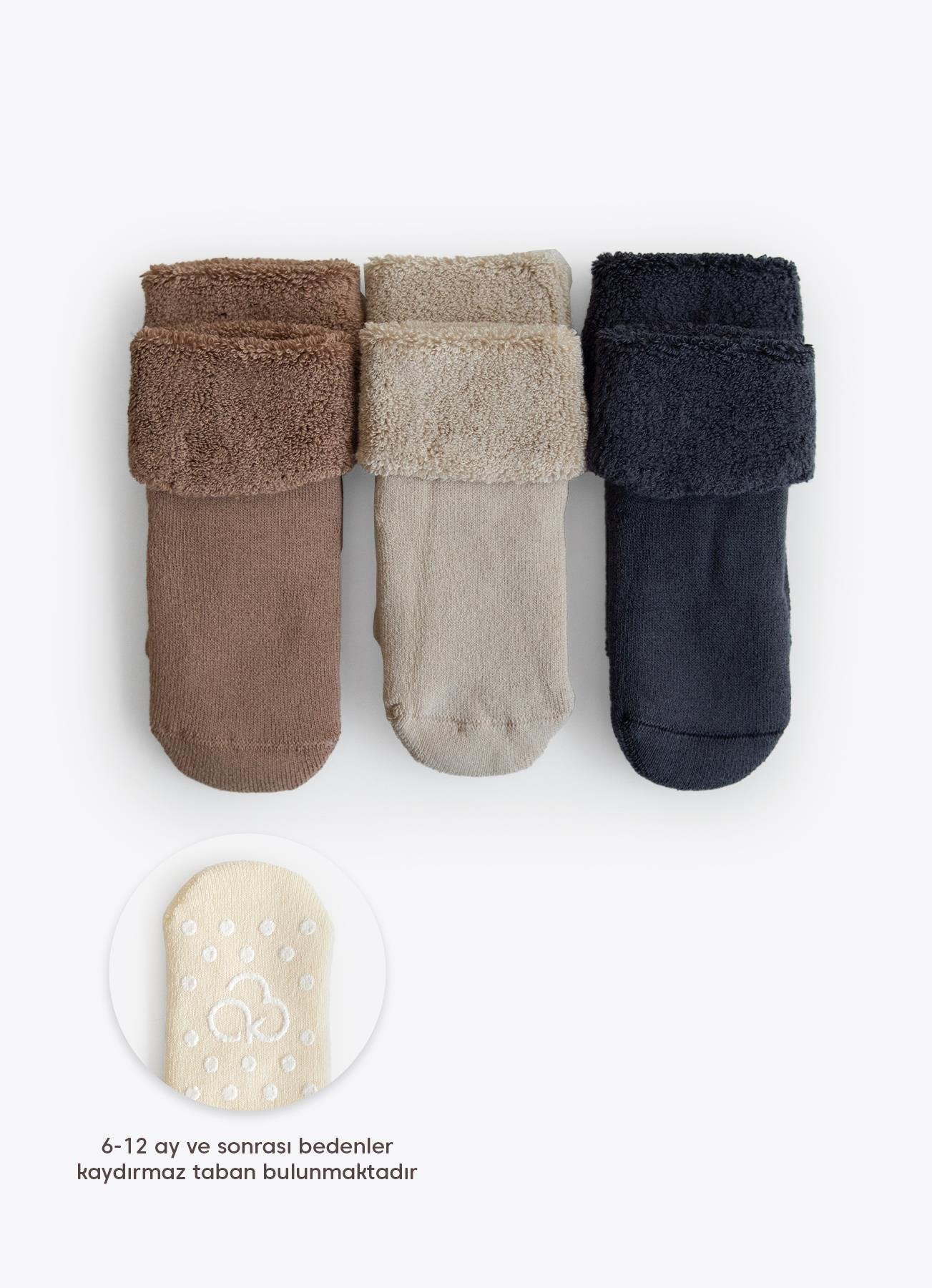 Økologiske Basic 3-pakning Frottésokker Brune