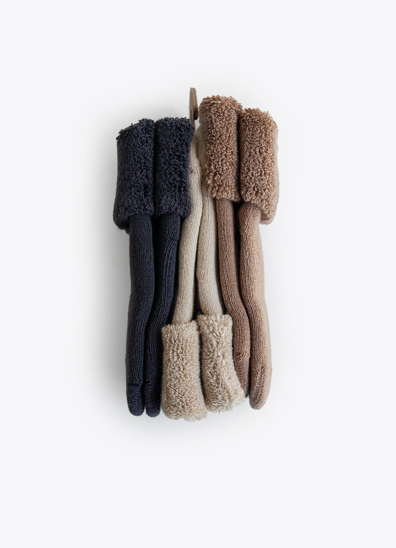 Økologiske Basic 3-pakning Frottésokker Brune