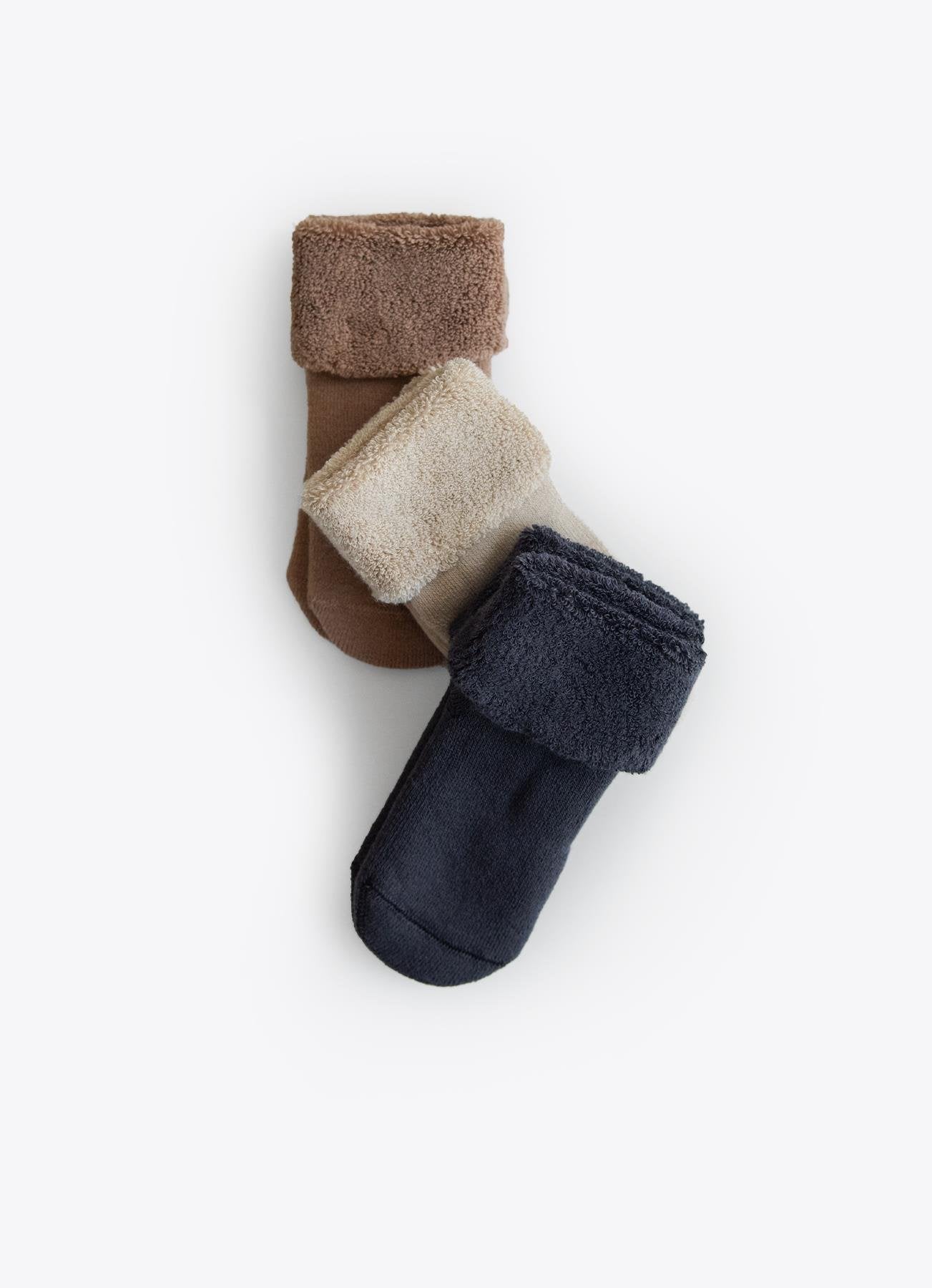 Økologiske Basic 3-pakning Frottésokker Brune