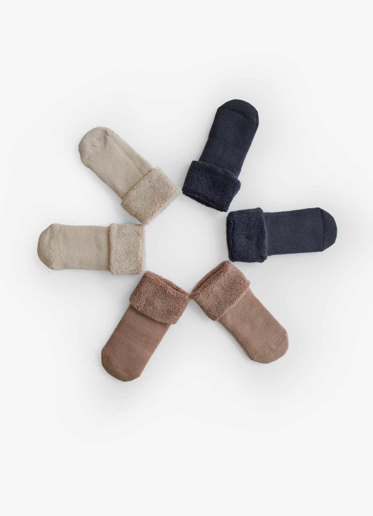 Økologiske Basic 3-pakning Frottésokker Brune