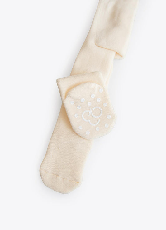 Økologiske enkle håndklestrømpebukser i naturlig farge