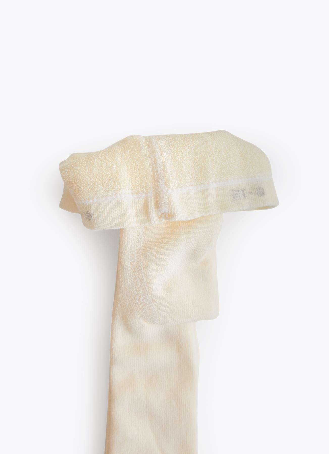 Økologiske enkle håndklestrømpebukser i naturlig farge