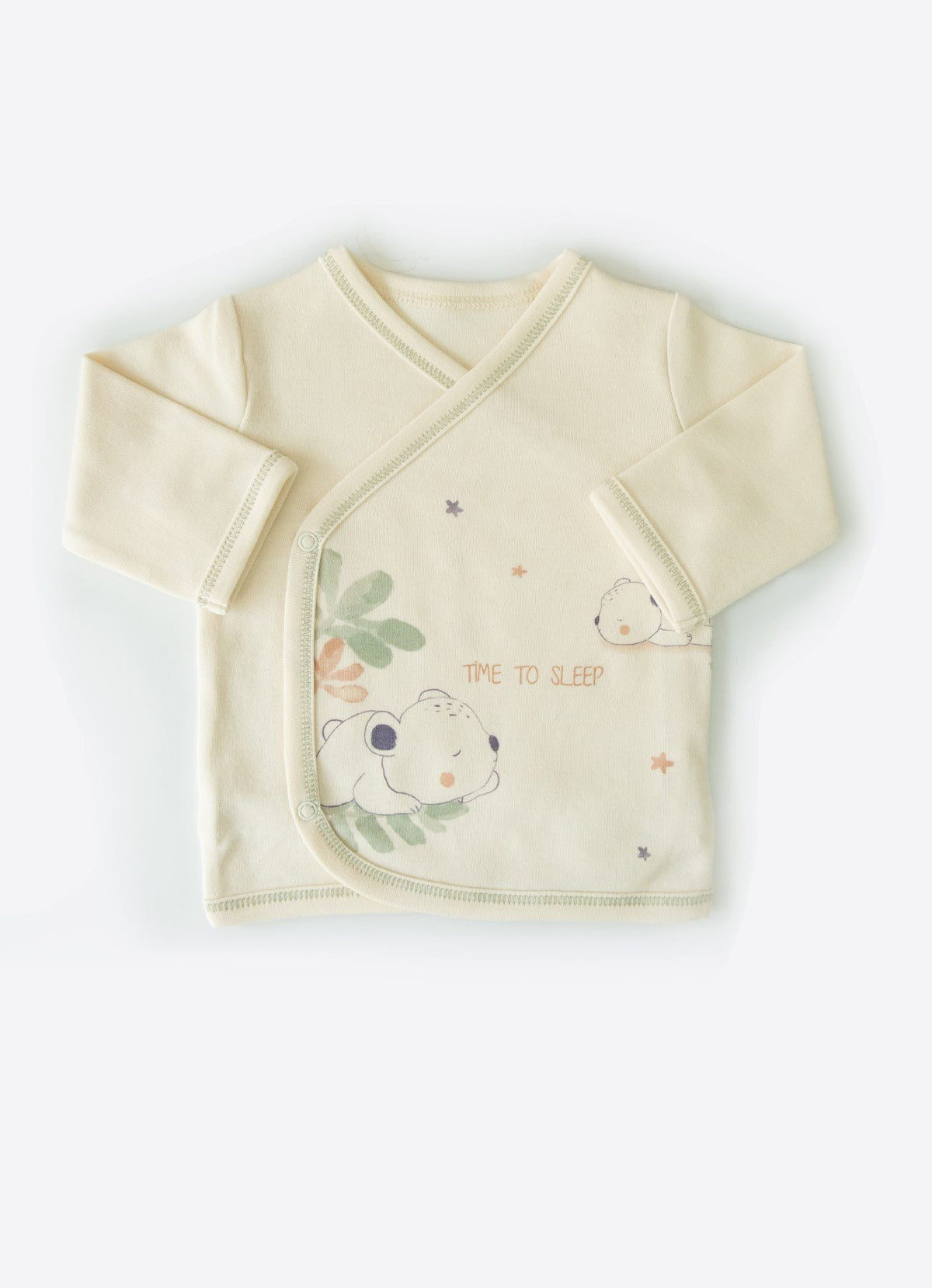 Økologisk Big Bear 5-delt babybodysett naturgrønn
