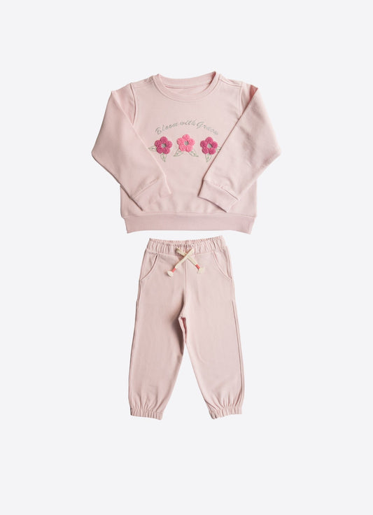 Organic Bloom 2-delt sett rosa S60620