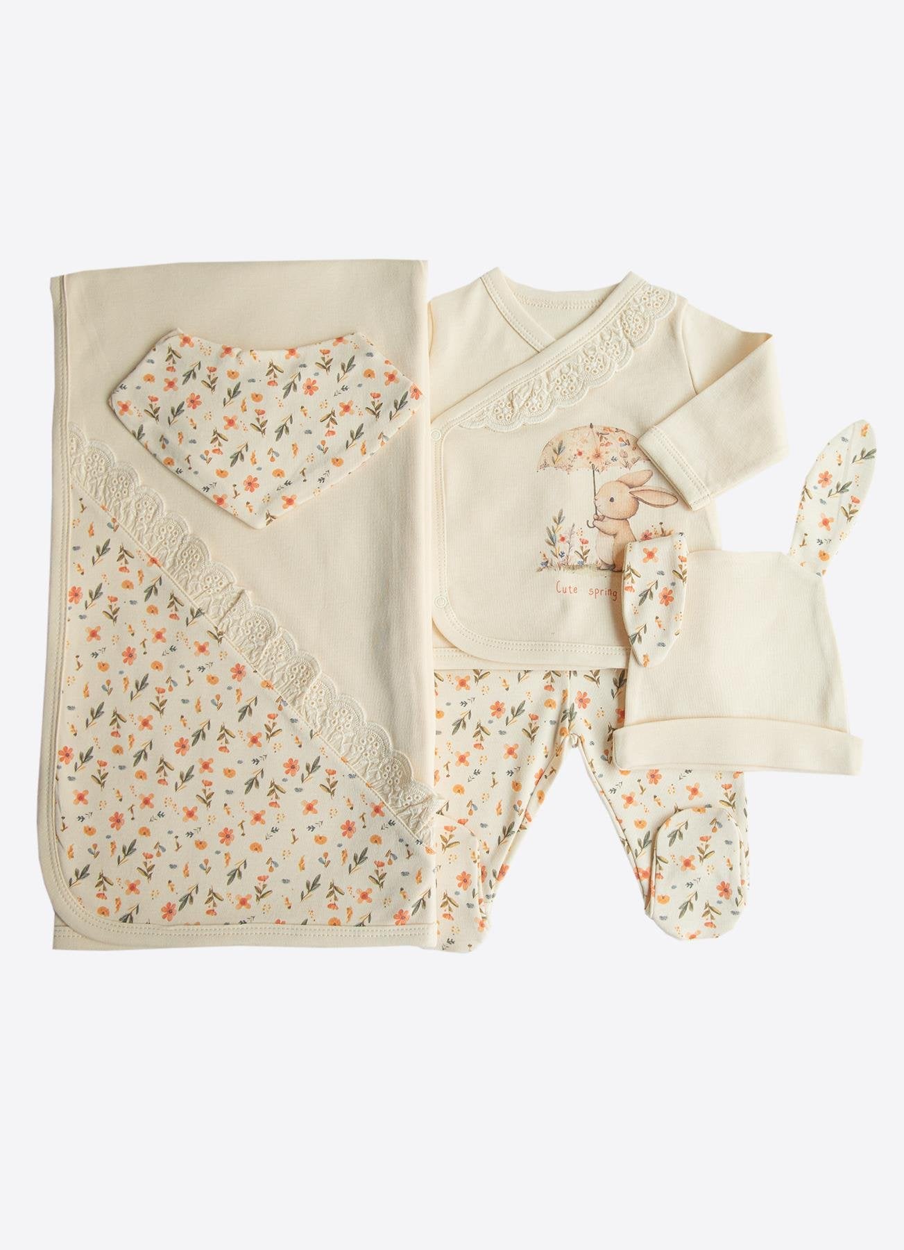 Økologisk søt kanin 5-delers S60513-NATURLIG