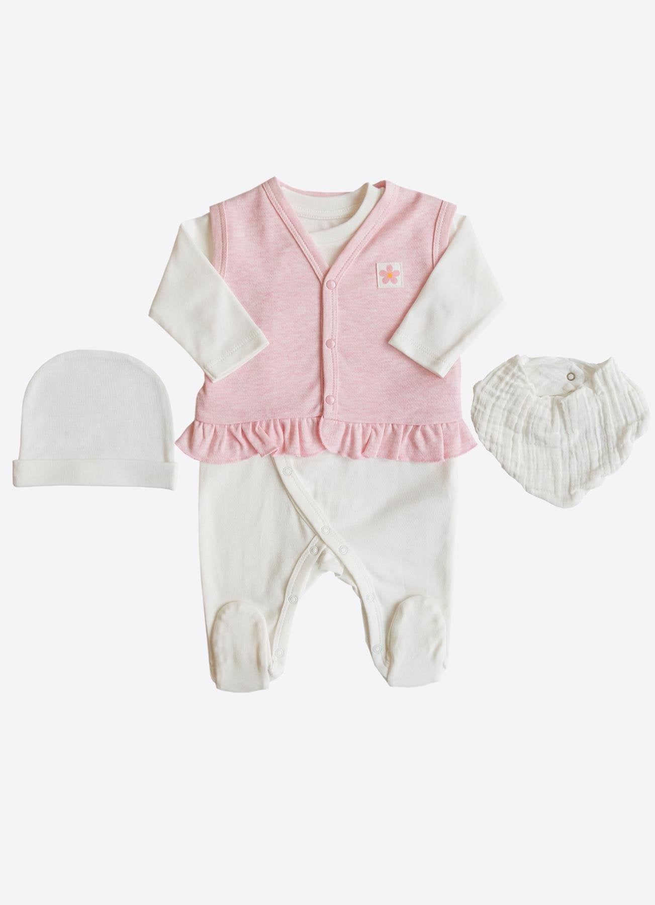 Organiske Daisy Days-sett med 4 rosa (S60571-ROSA)